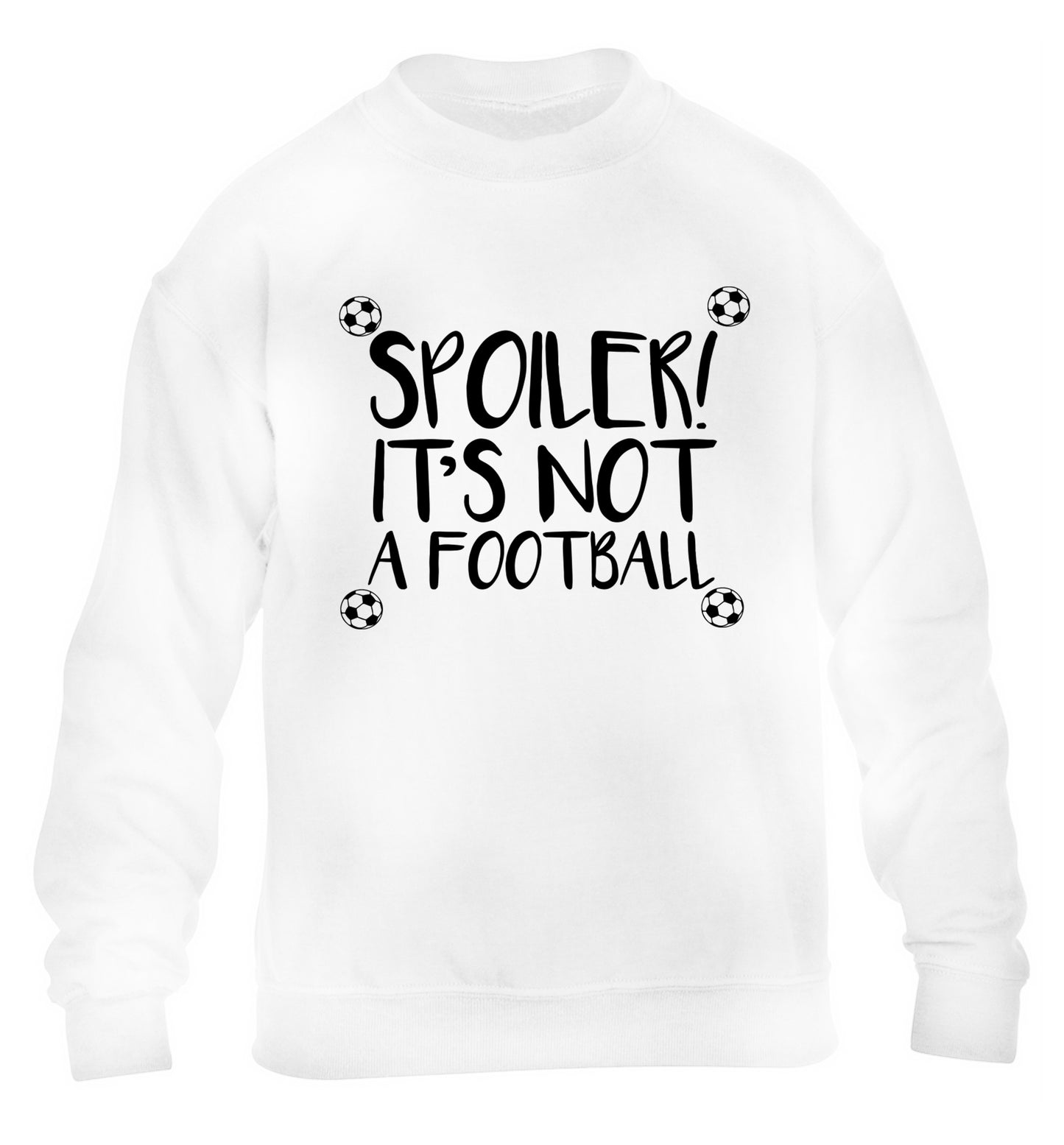 Spoiler it's not a football children's white sweater 12-13 Years