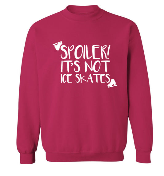 Spoiler it's Not a Pair of Ice Skates Adult's unisex pink Sweater 2XL