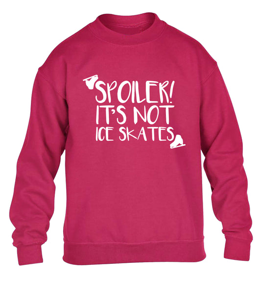 Spoiler it's Not a Pair of Ice Skates children's pink sweater 12-13 Years