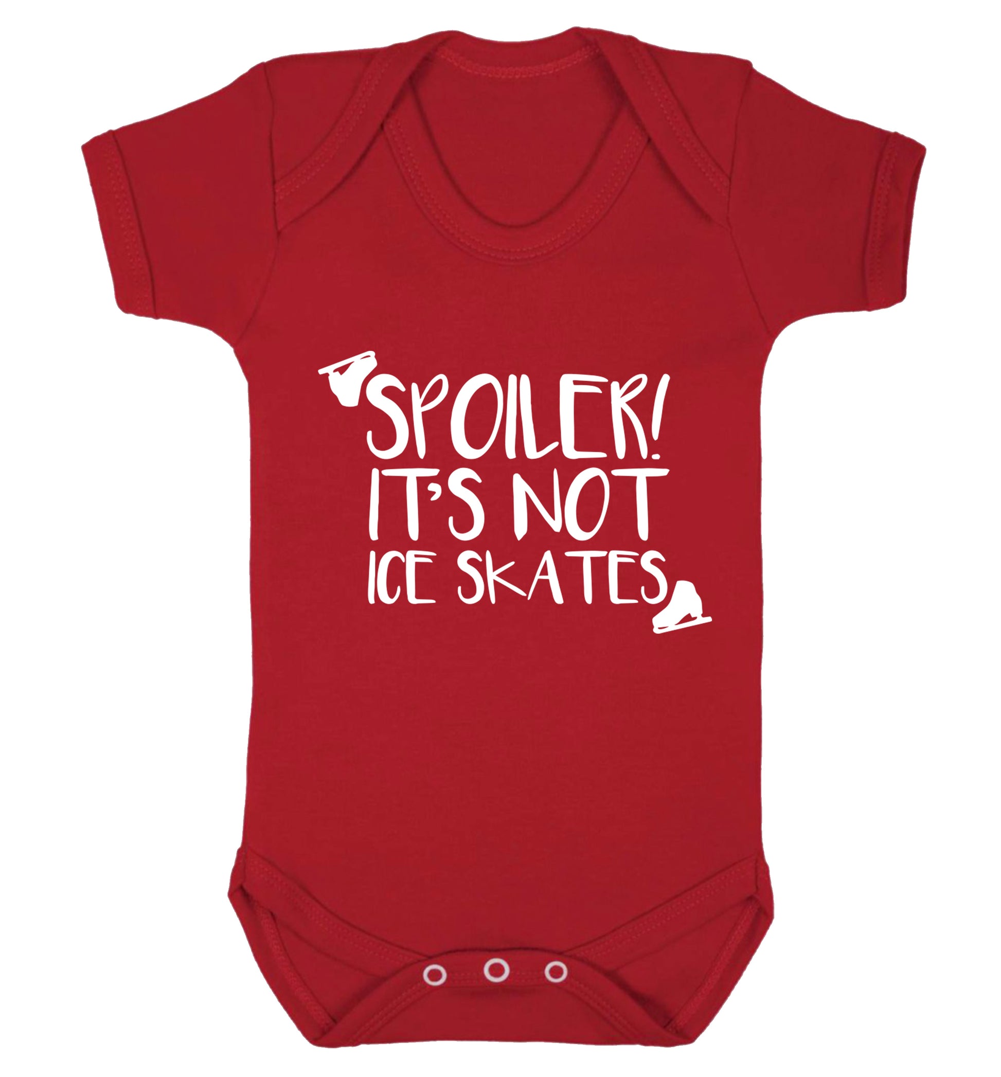 Spoiler it's Not a Pair of Ice Skates Baby Vest red 18-24 months