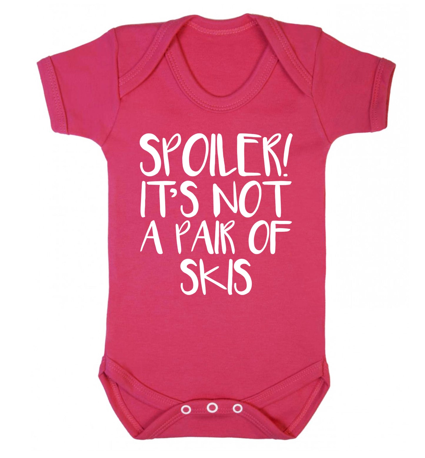 Spoiler it's not a pair of skis Baby Vest dark pink 18-24 months