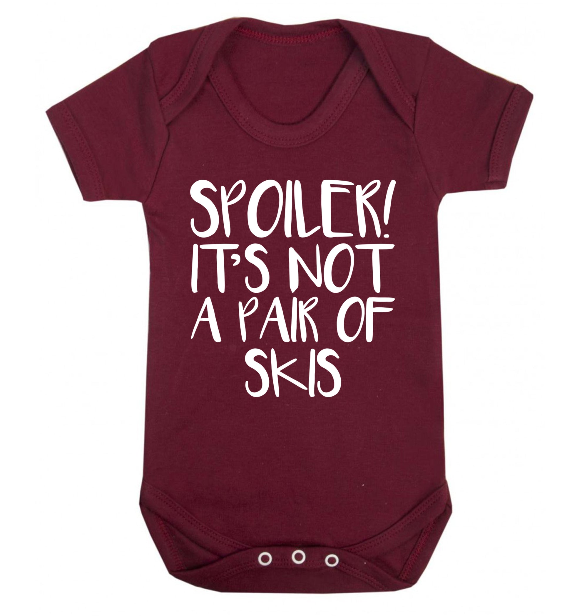 Spoiler it's not a pair of skis Baby Vest maroon 18-24 months