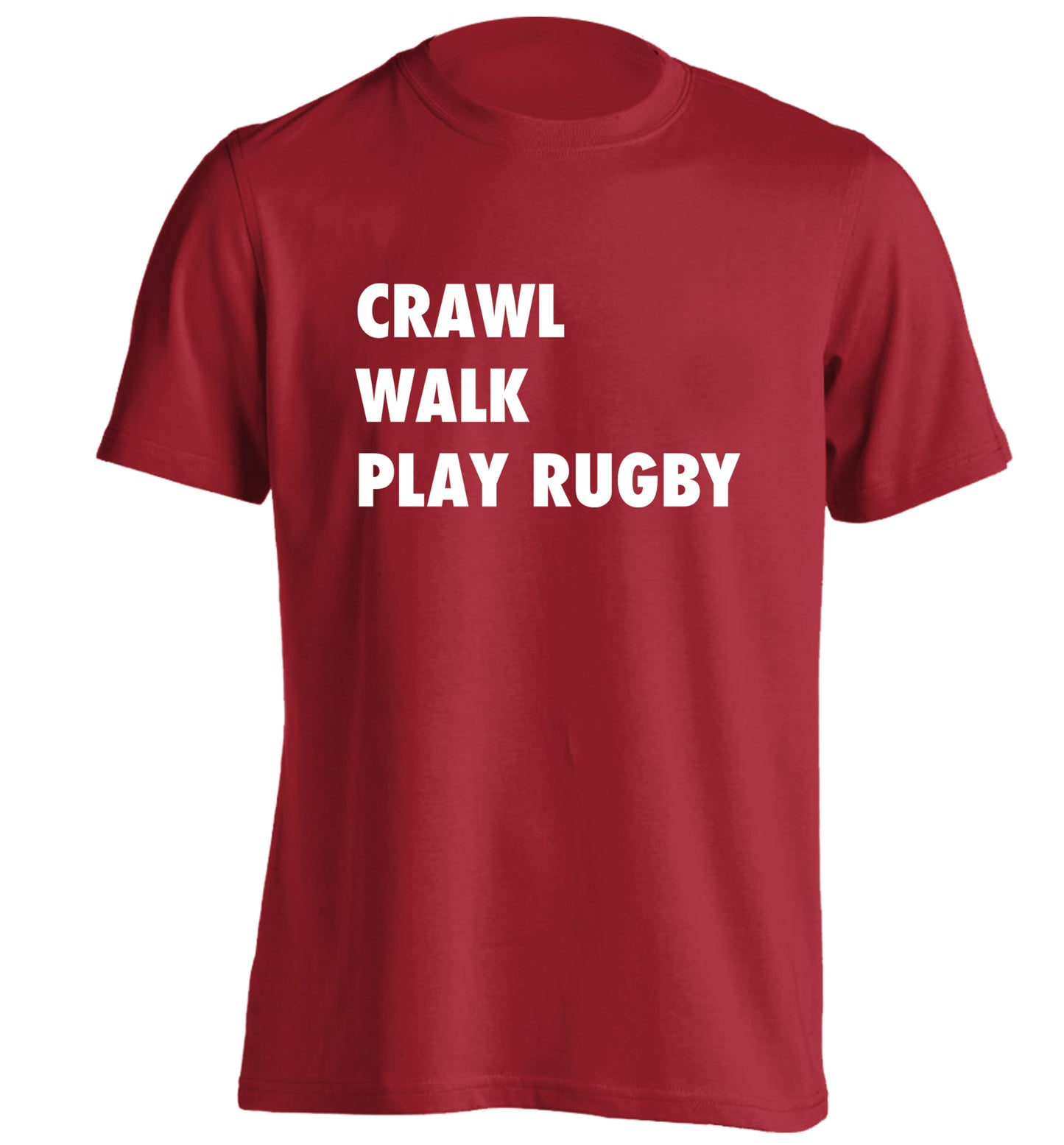 Eat, sleep, play rugby adults unisex red Tshirt 2XL