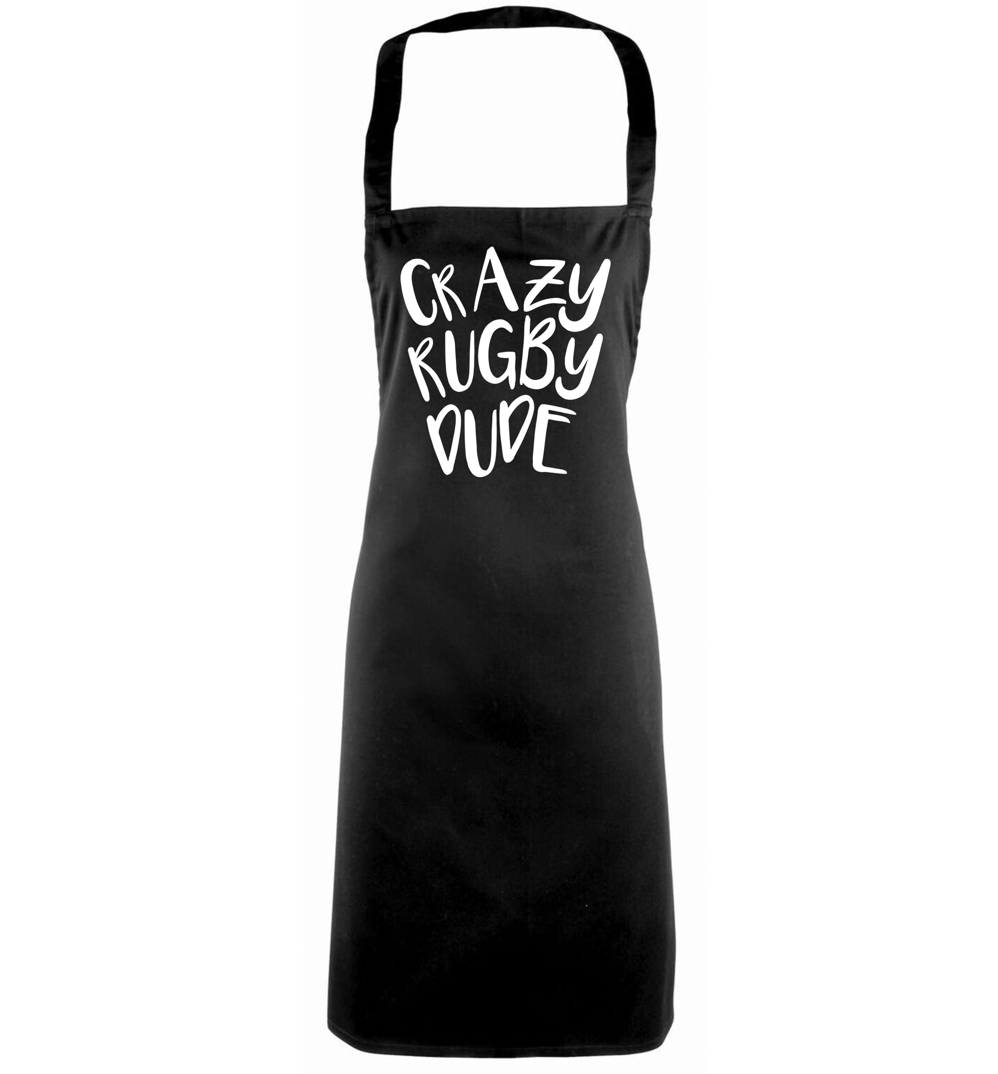 Crazy rugby dude black apron