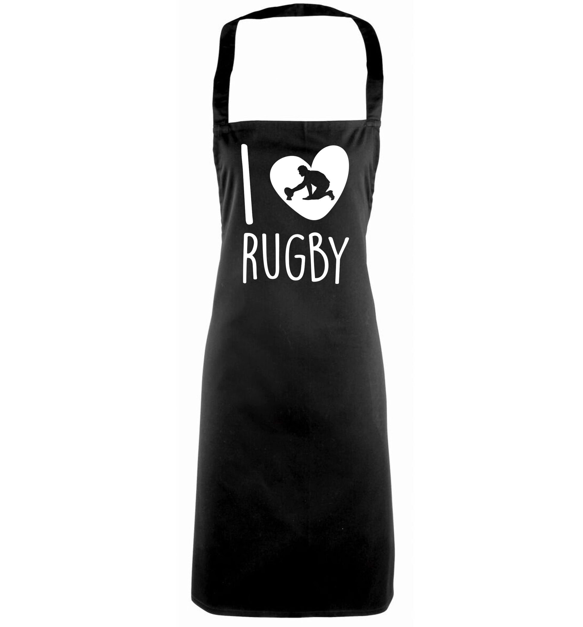 I love rugby black apron