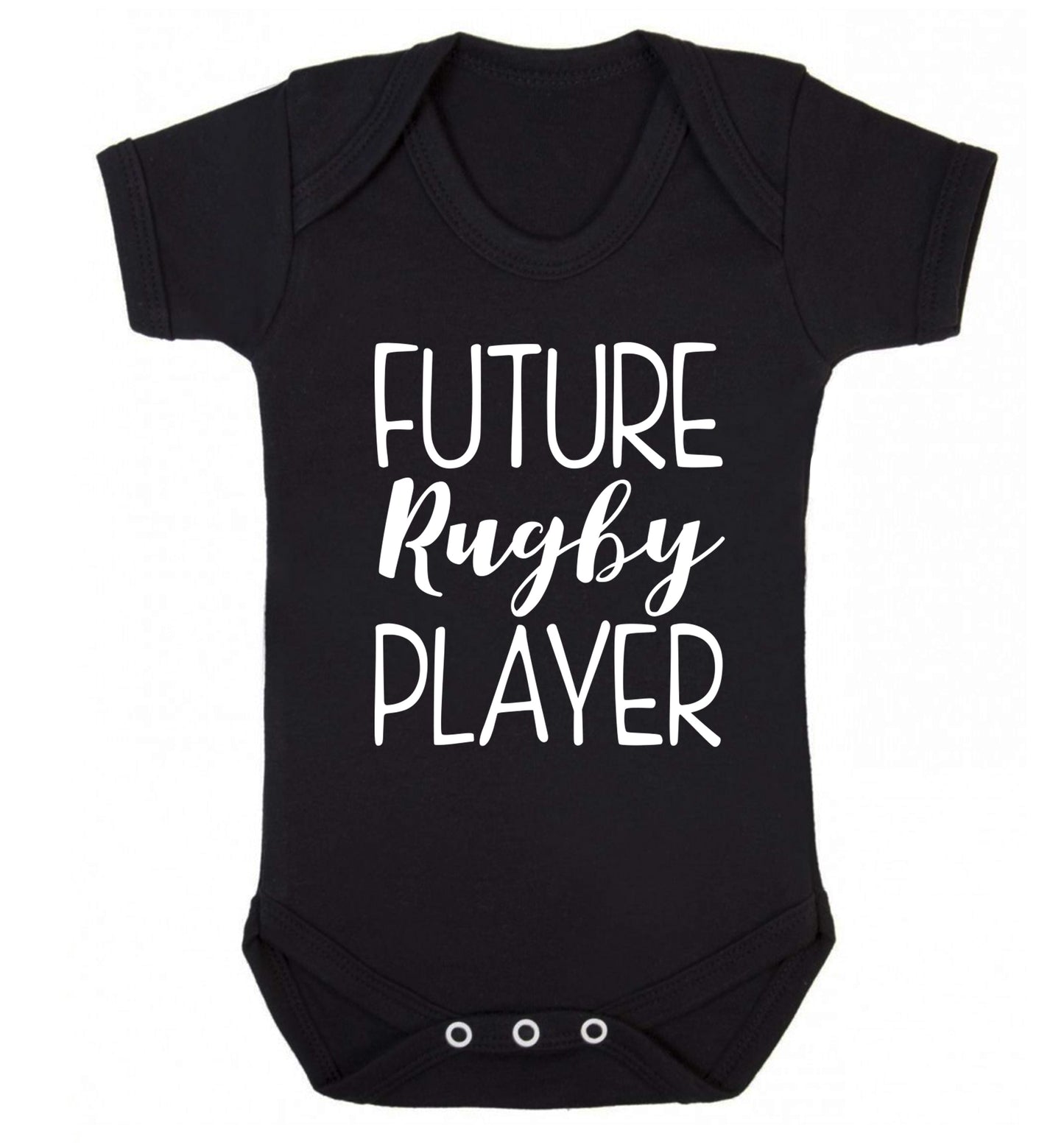 Future rugby player Baby Vest black 18-24 months
