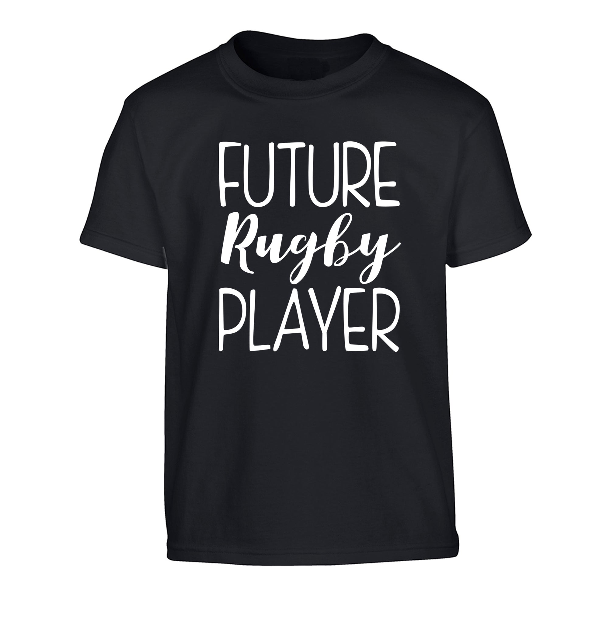 Future rugby player Children's black Tshirt 12-13 Years