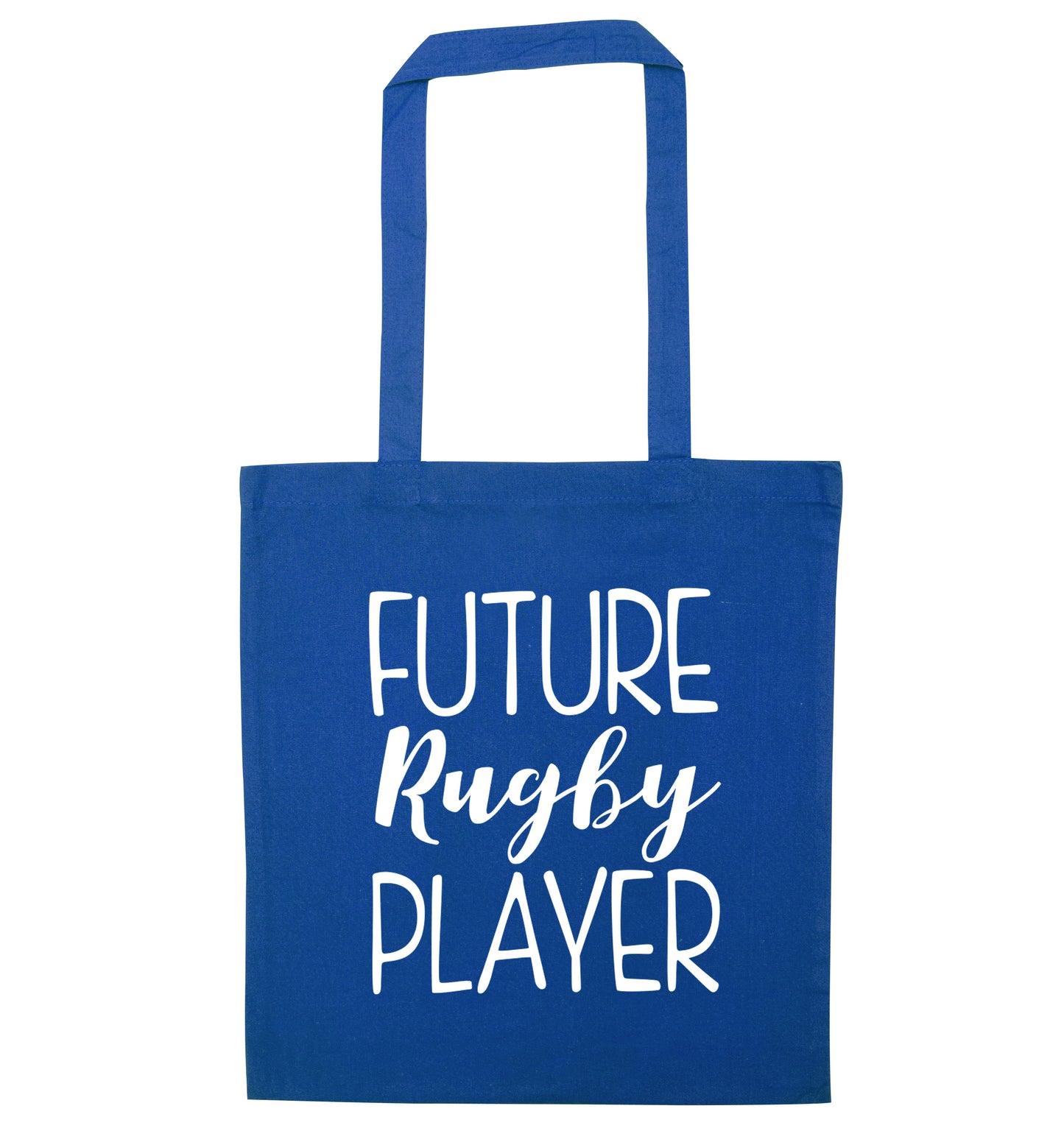 Future rugby player blue tote bag