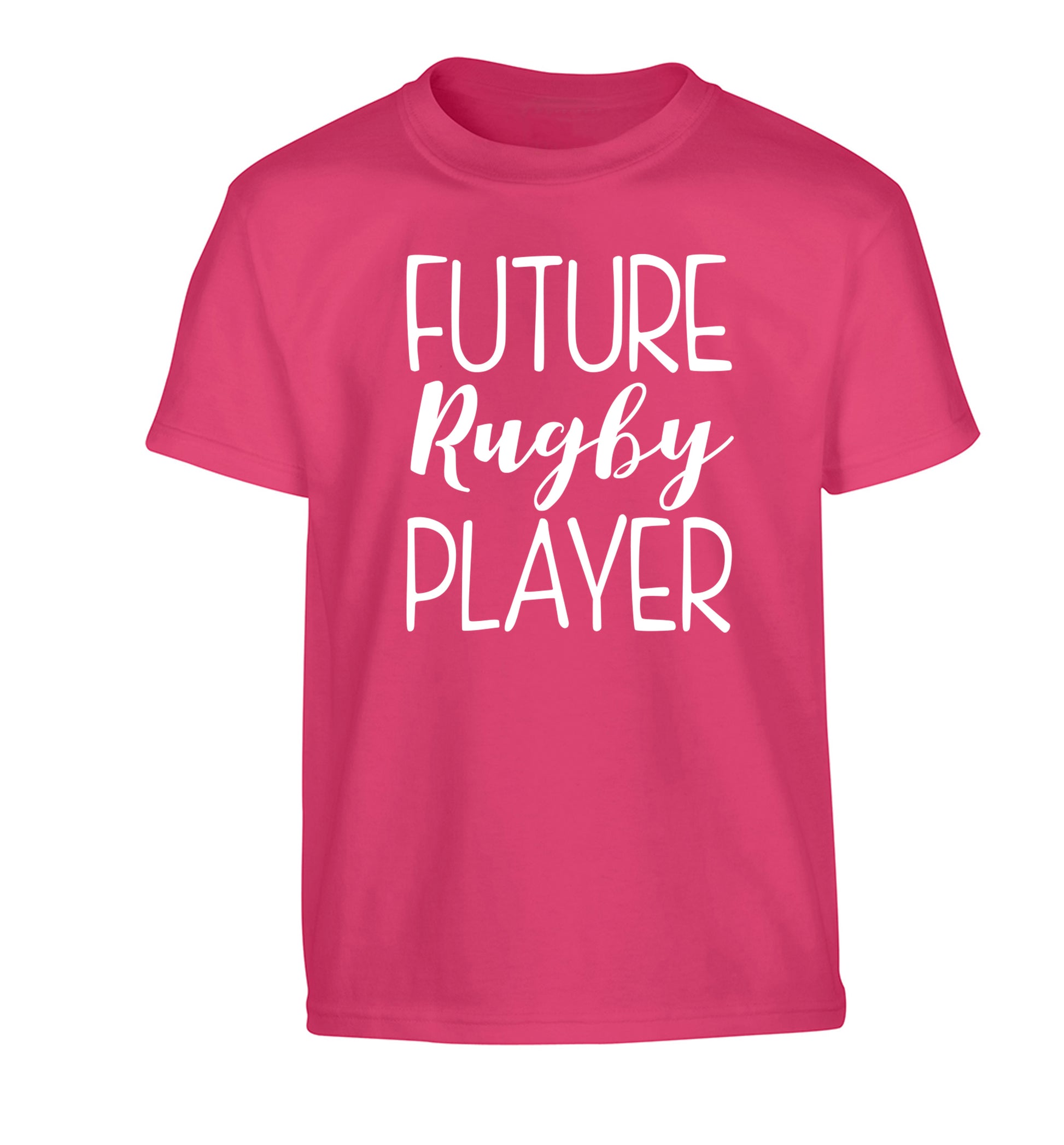 Future rugby player Children's pink Tshirt 12-13 Years