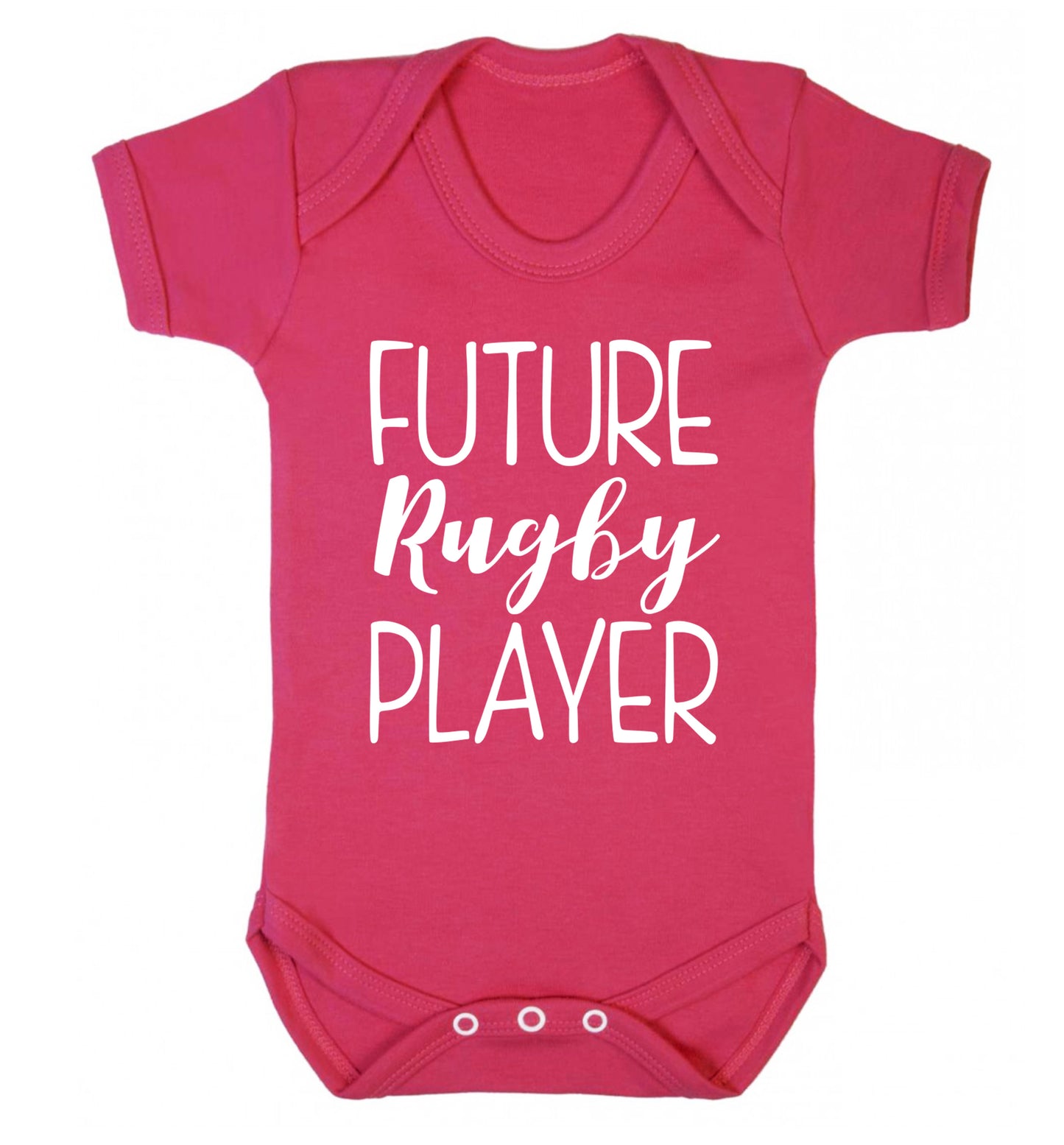 Future rugby player Baby Vest dark pink 18-24 months