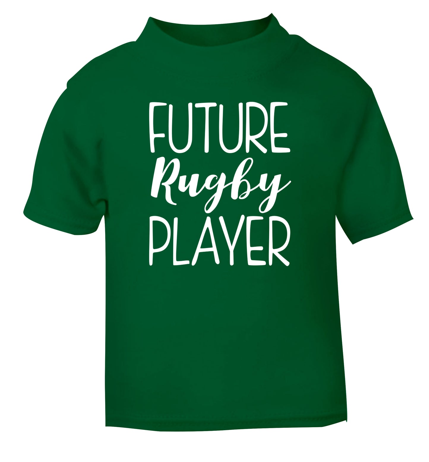 Future rugby player green Baby Toddler Tshirt 2 Years