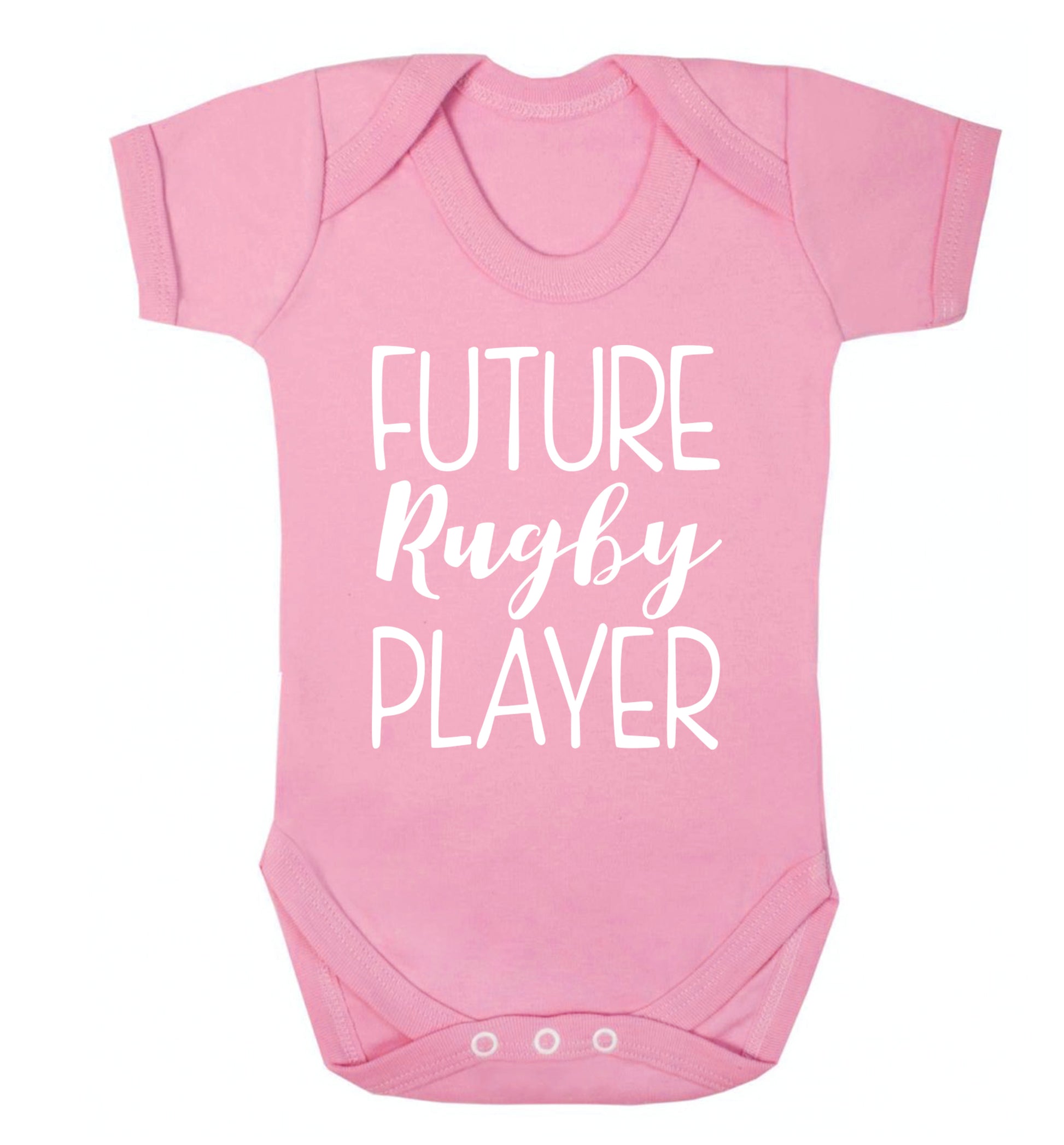 Future rugby player Baby Vest pale pink 18-24 months