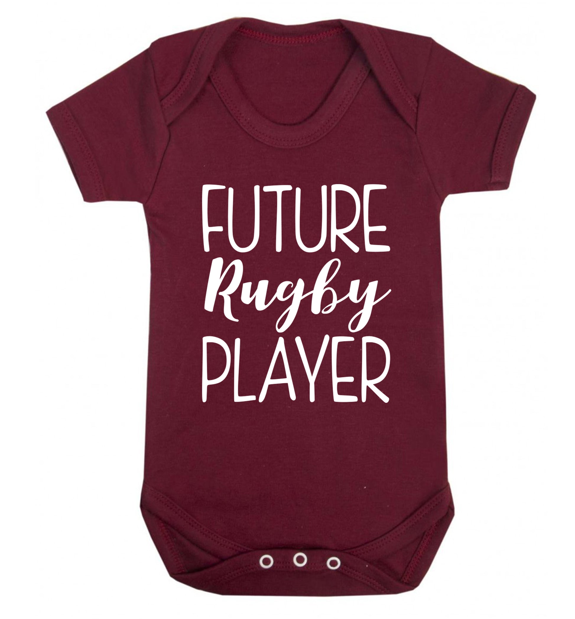 Future rugby player Baby Vest maroon 18-24 months