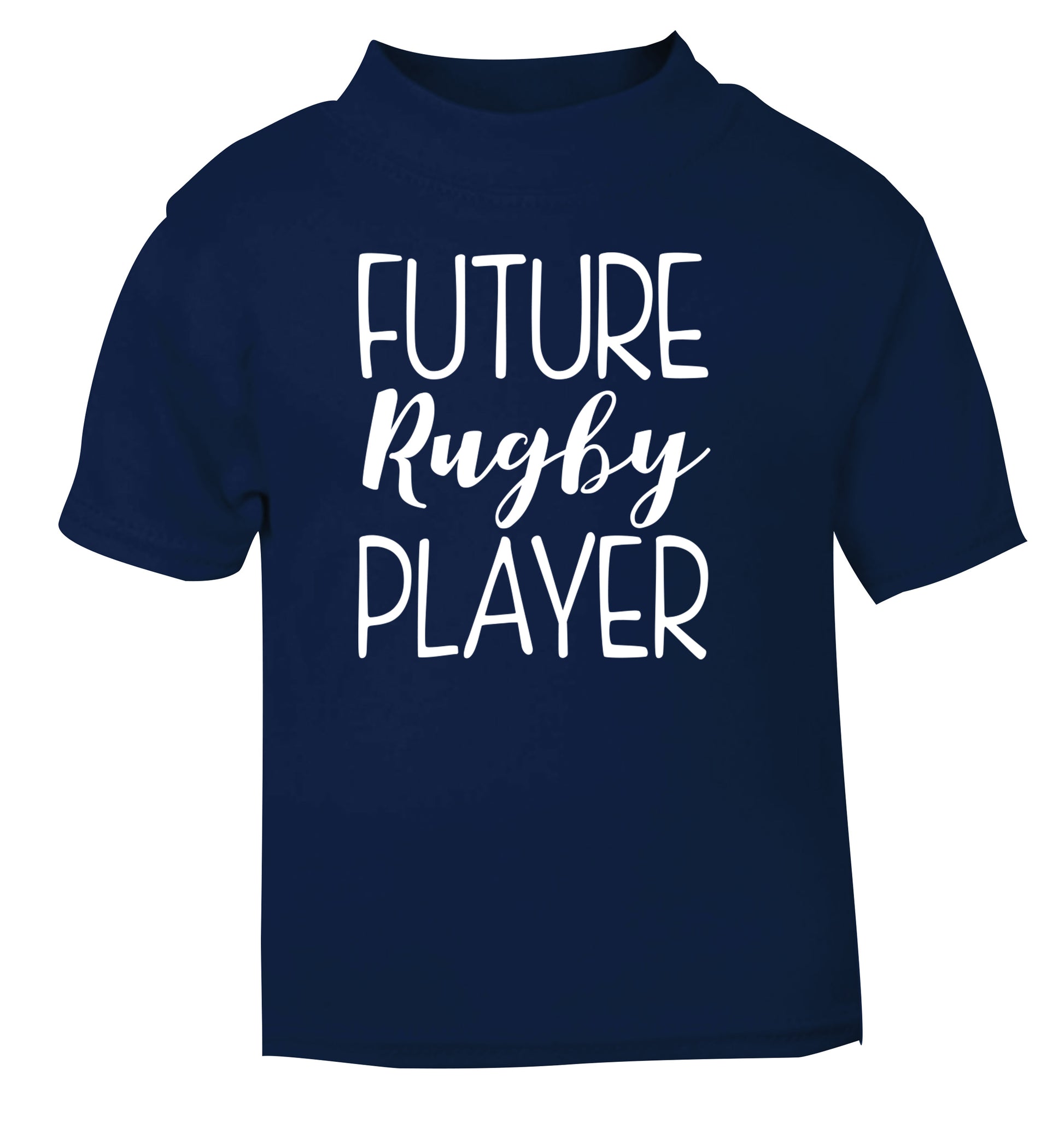 Future rugby player navy Baby Toddler Tshirt 2 Years