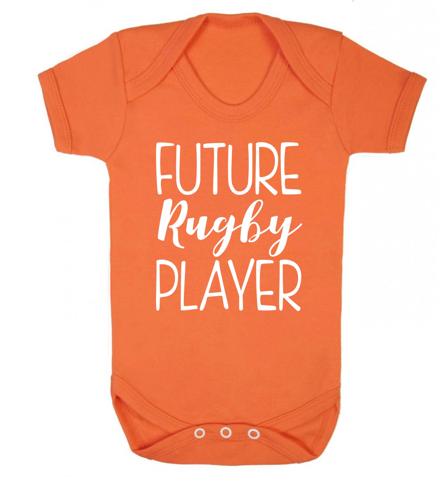 Future rugby player Baby Vest orange 18-24 months