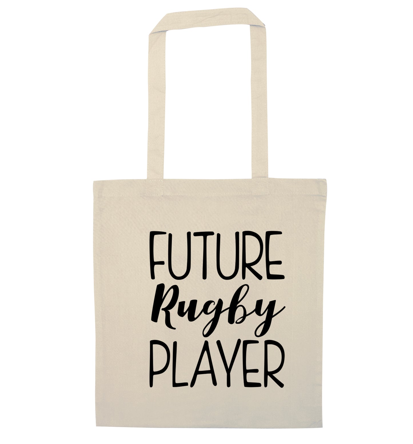 Future rugby player natural tote bag