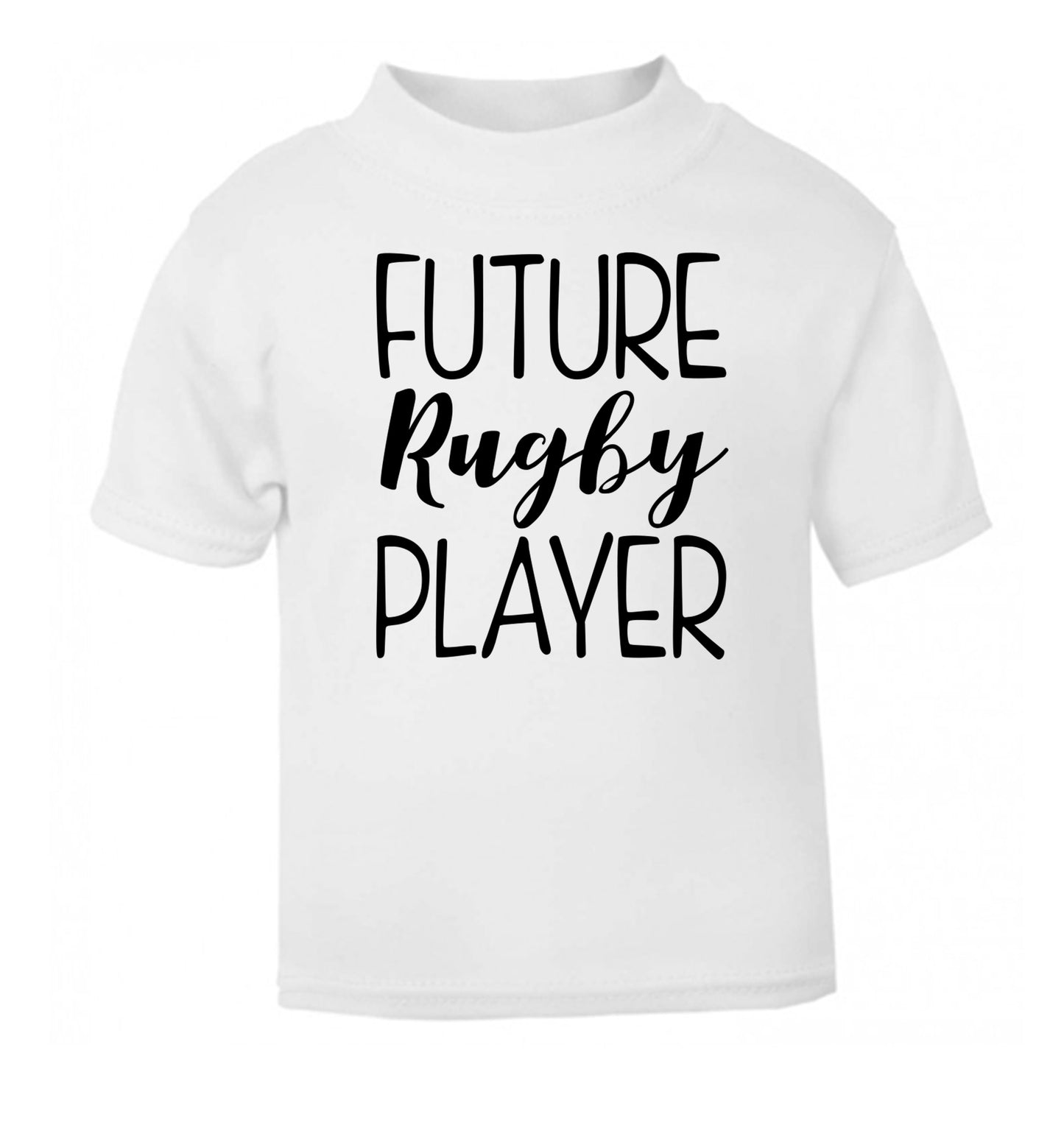 Future rugby player white Baby Toddler Tshirt 2 Years