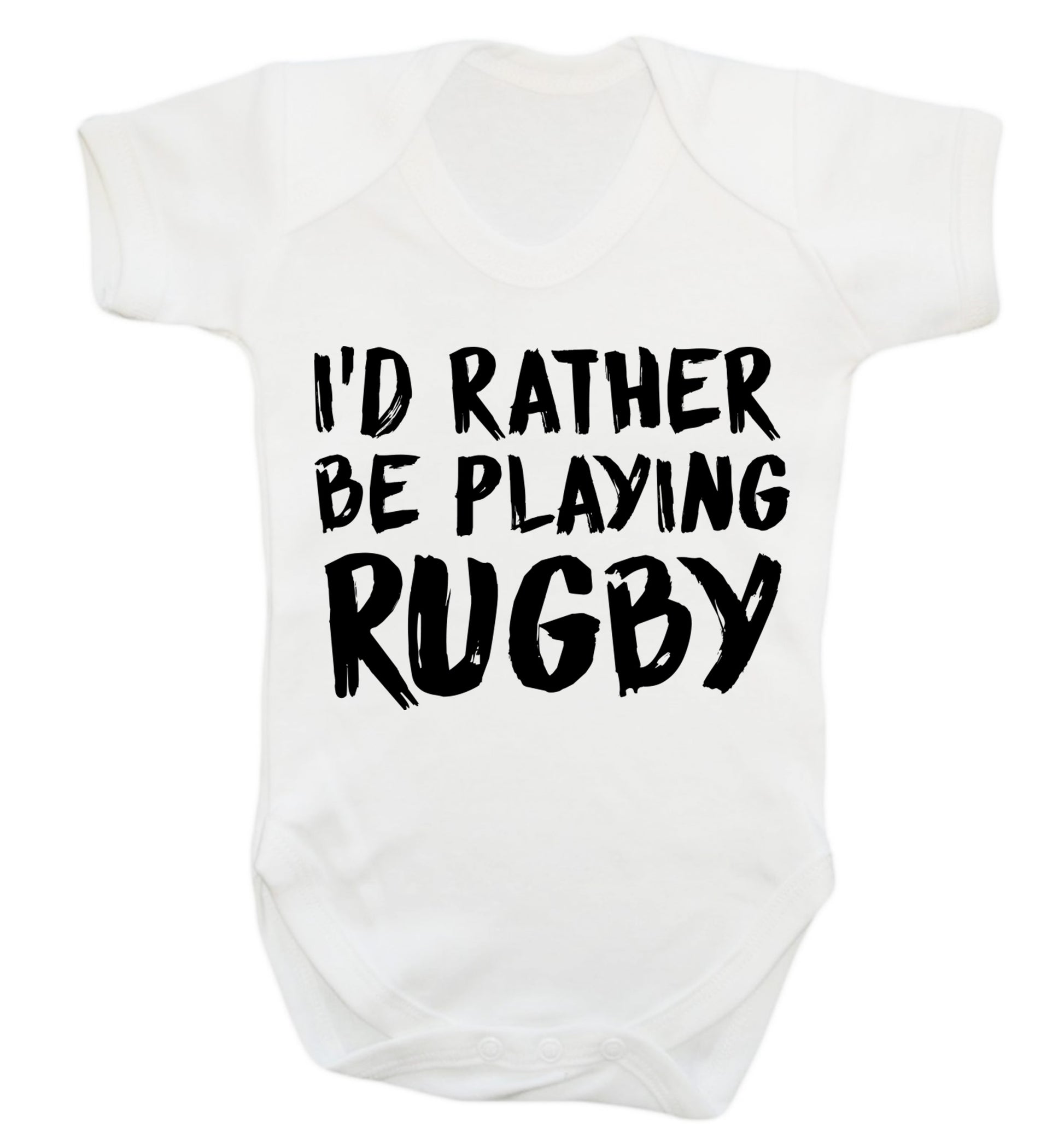 I'd rather be playing rugby Baby Vest white 18-24 months