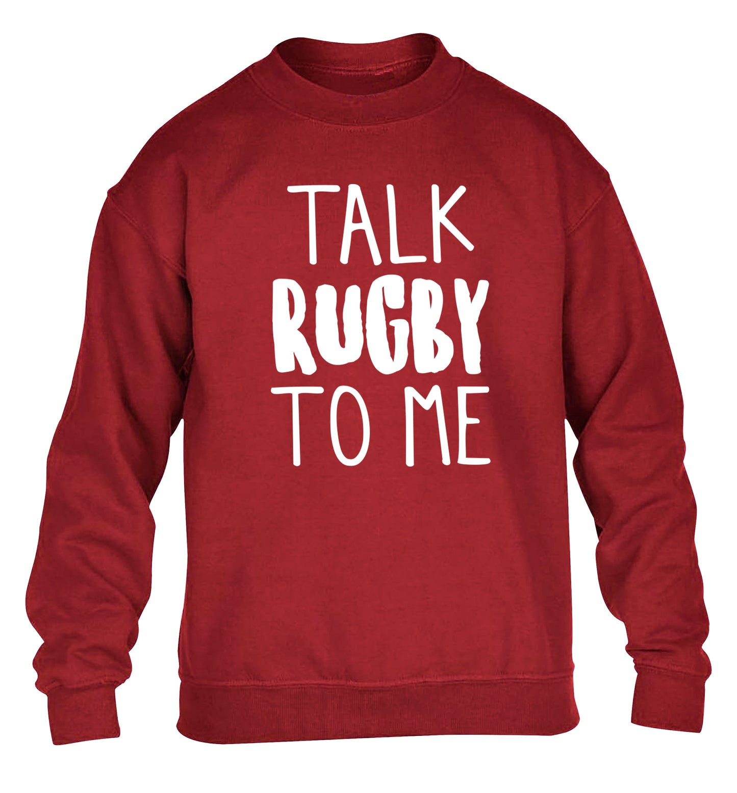Talk rugby to me children's grey sweater 12-13 Years