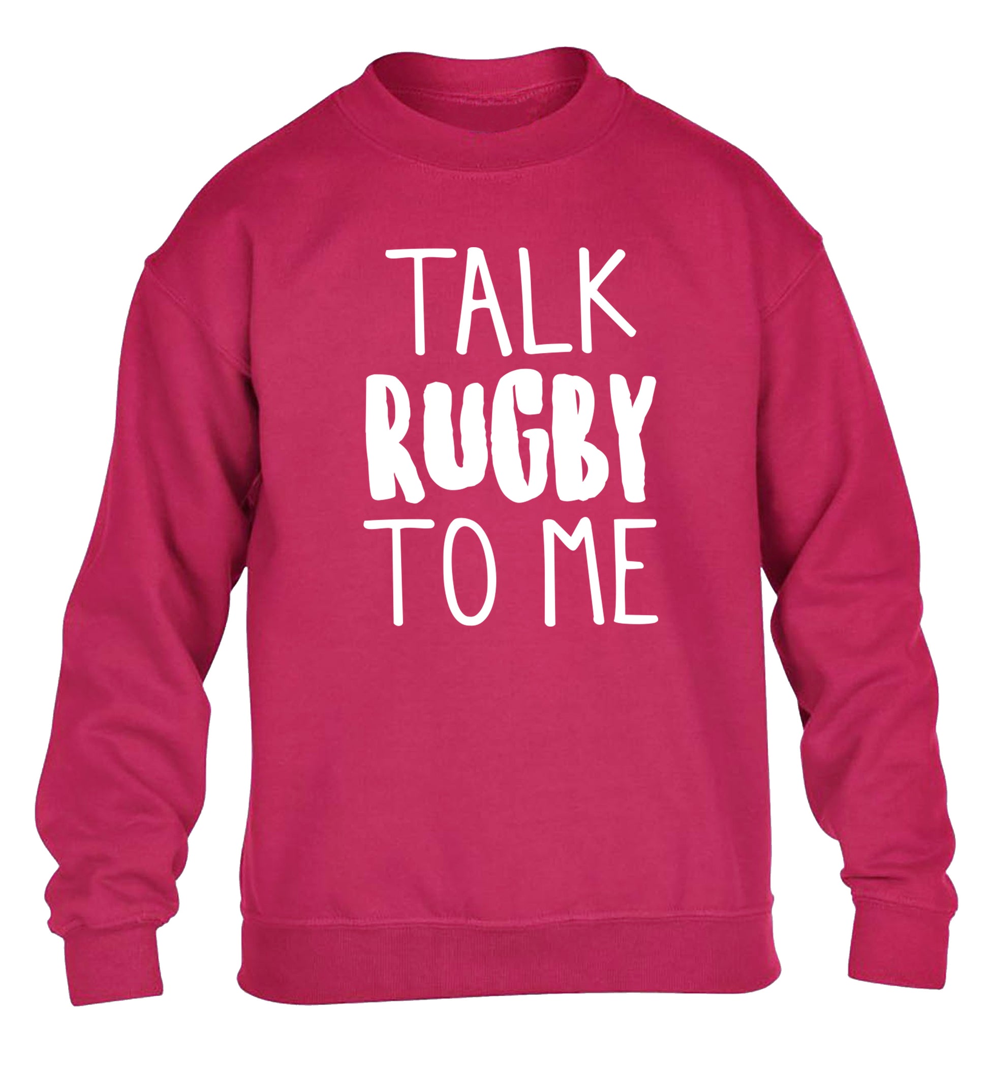 Talk rugby to me children's pink sweater 12-13 Years