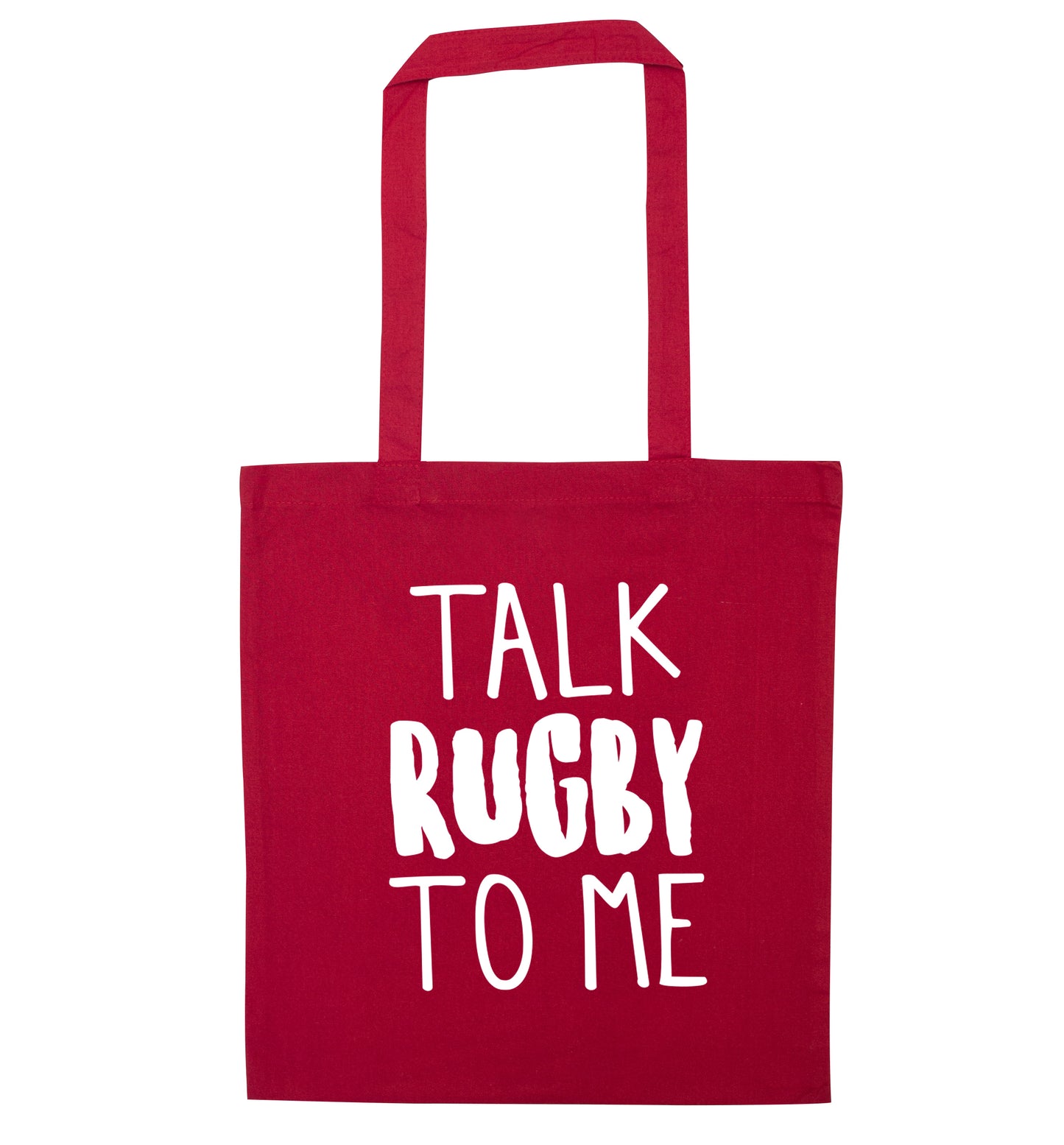 Talk rugby to me red tote bag