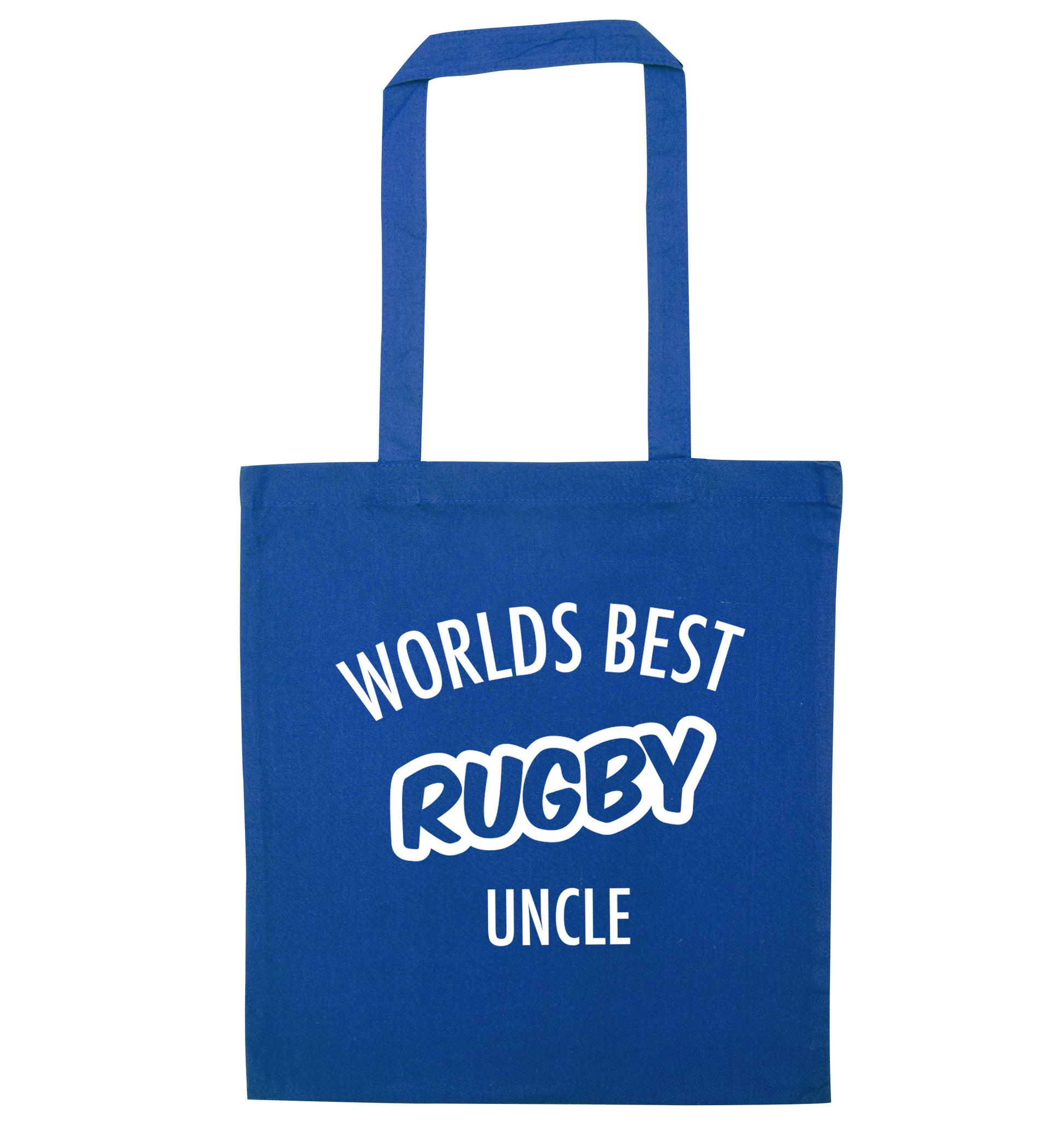 Worlds best rugby uncle blue tote bag
