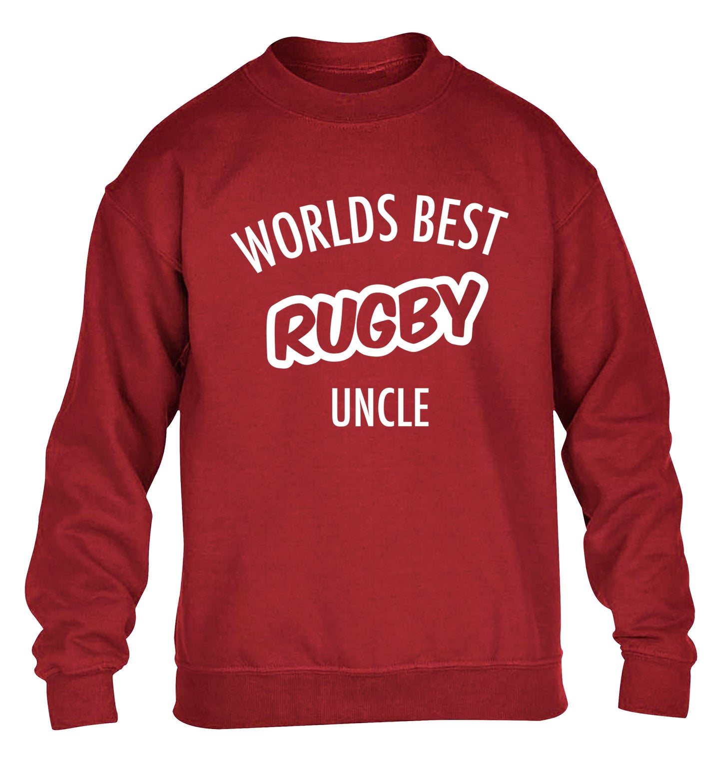 Worlds best rugby uncle children's grey sweater 12-13 Years