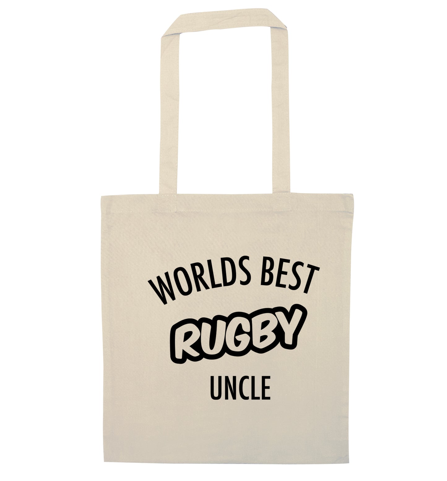Worlds best rugby uncle natural tote bag
