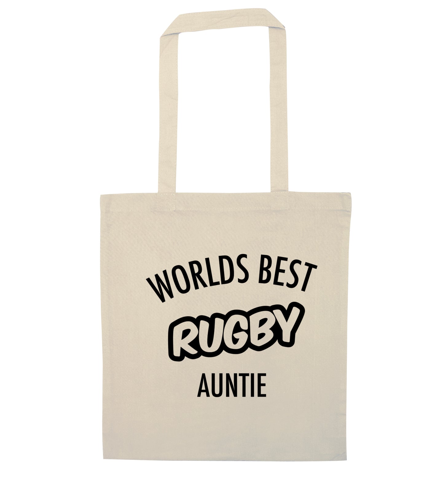 Worlds best rugby auntie natural tote bag