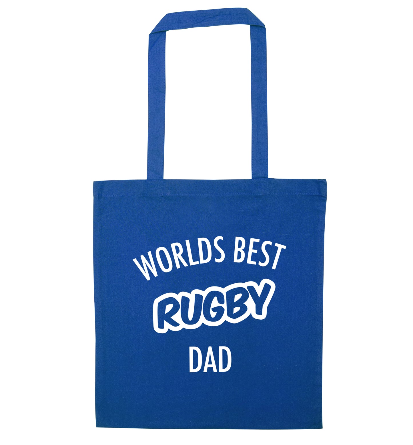Worlds best rugby dad blue tote bag
