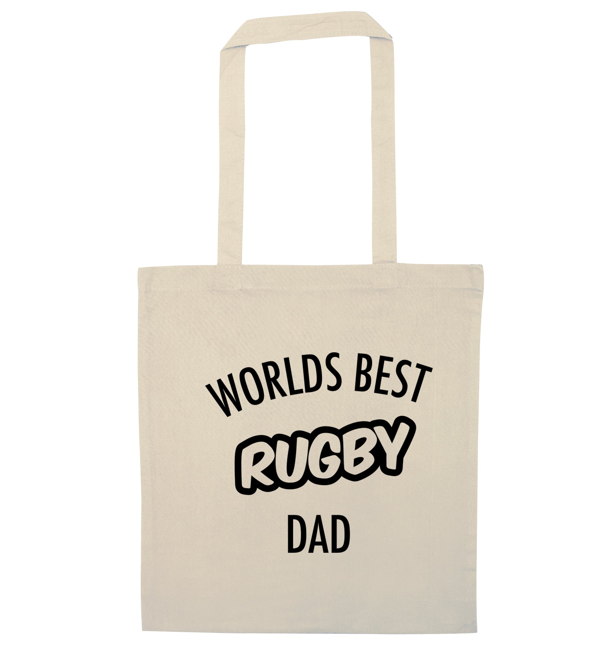 Worlds best rugby dad natural tote bag
