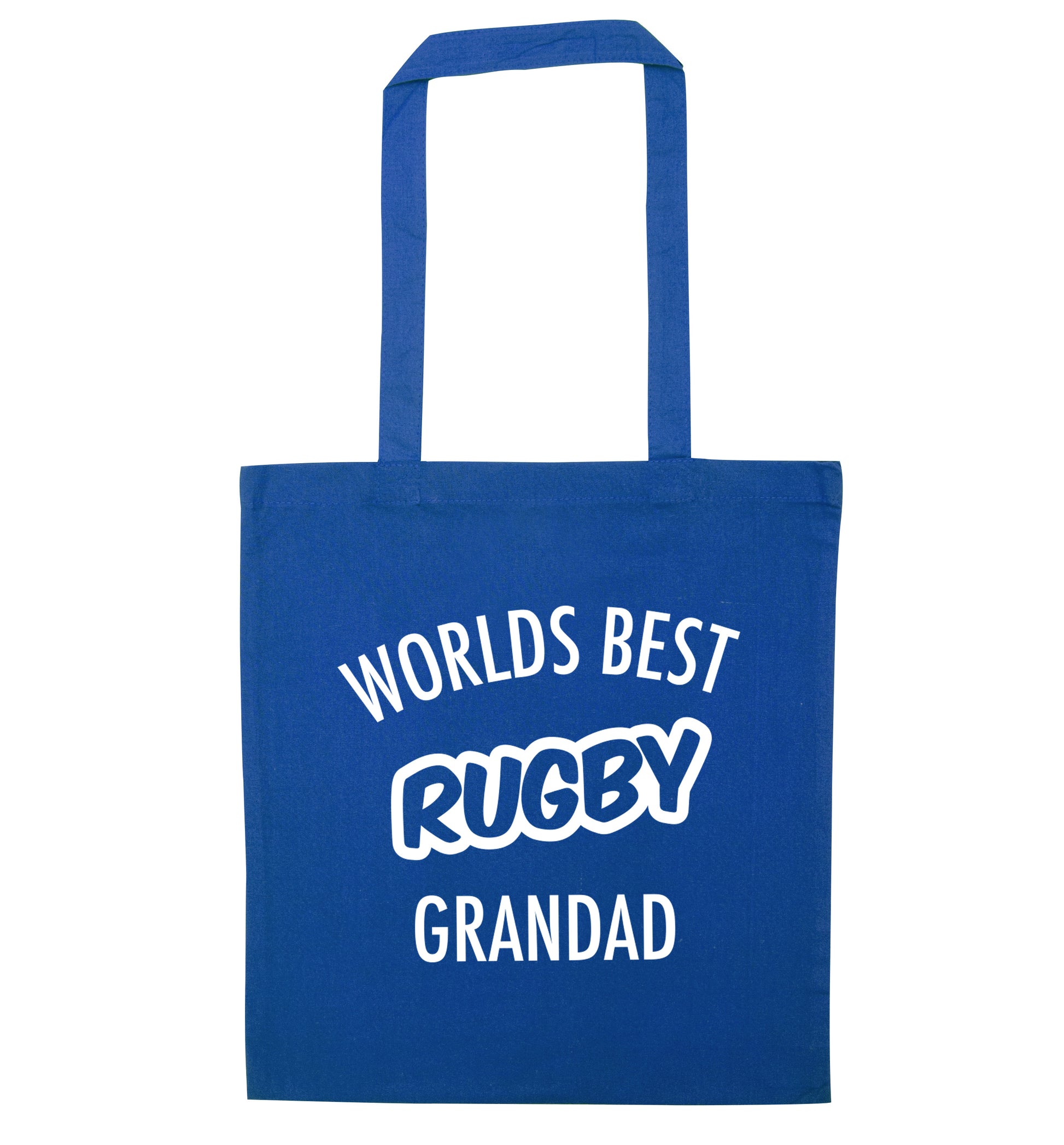 Worlds best rugby grandad blue tote bag