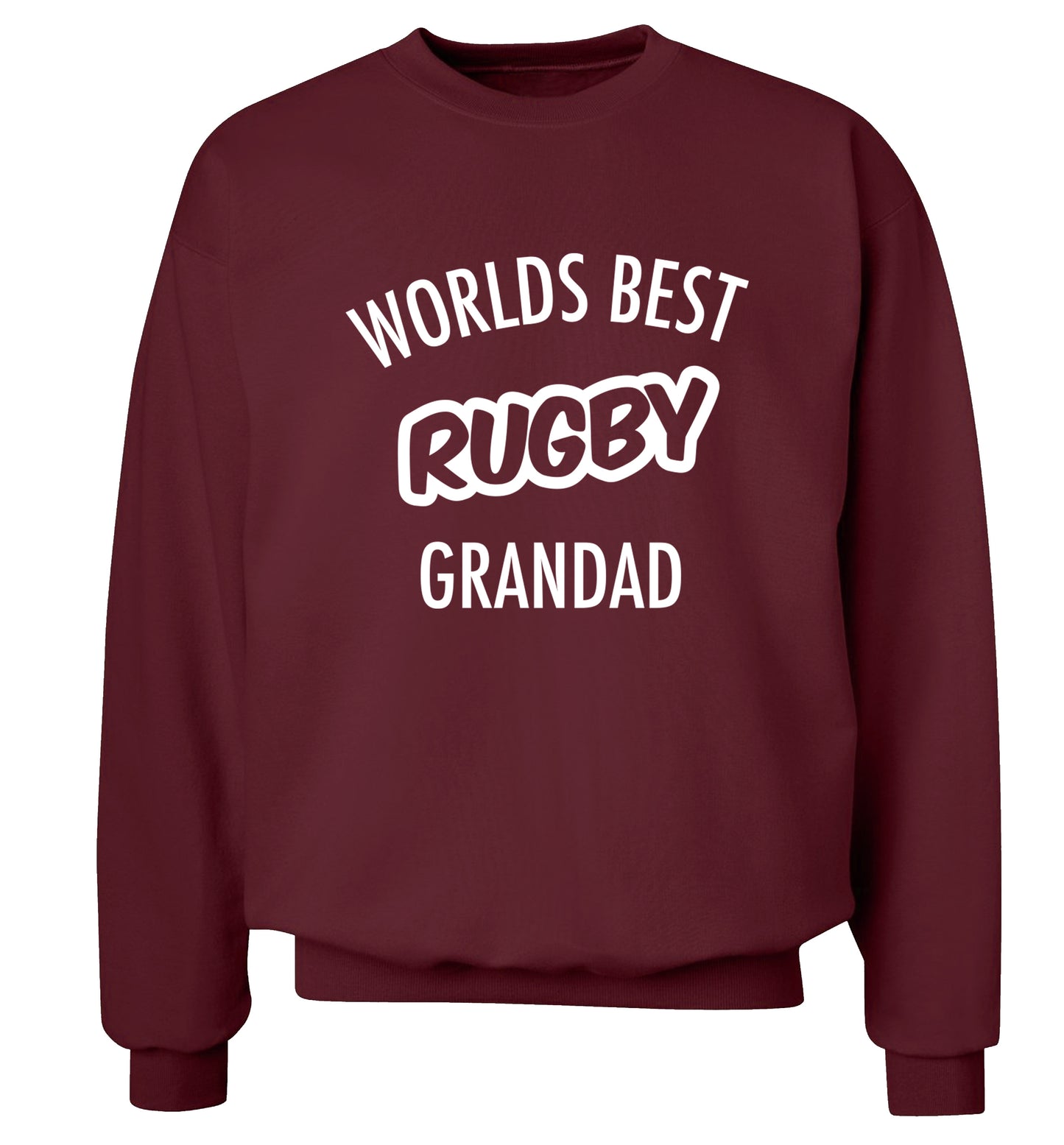 Worlds best rugby grandad Adult's unisex maroon Sweater 2XL