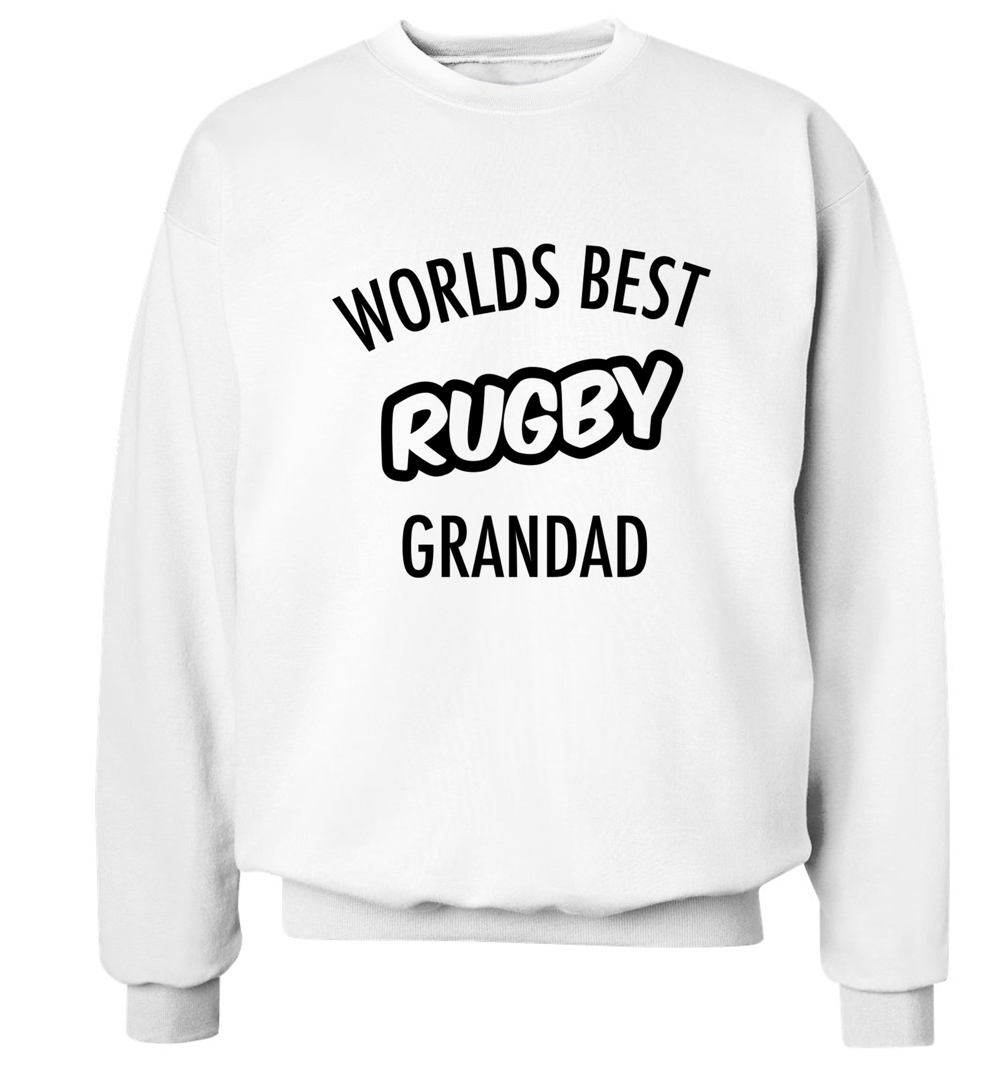Worlds best rugby grandad Adult's unisex white Sweater 2XL