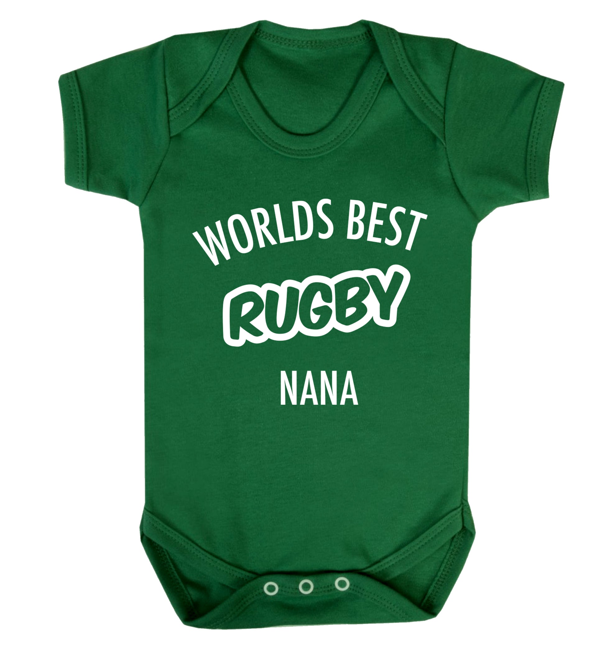 Worlds Best Rugby Grandma Baby Vest green 18-24 months
