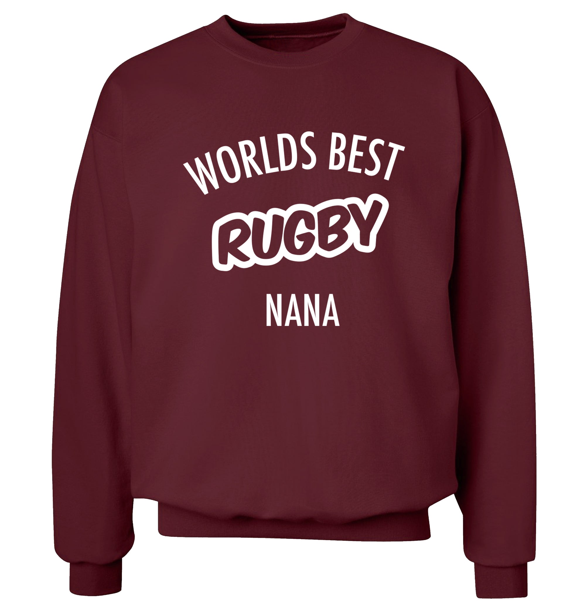 Worlds Best Rugby Grandma Adult's unisex maroon Sweater 2XL