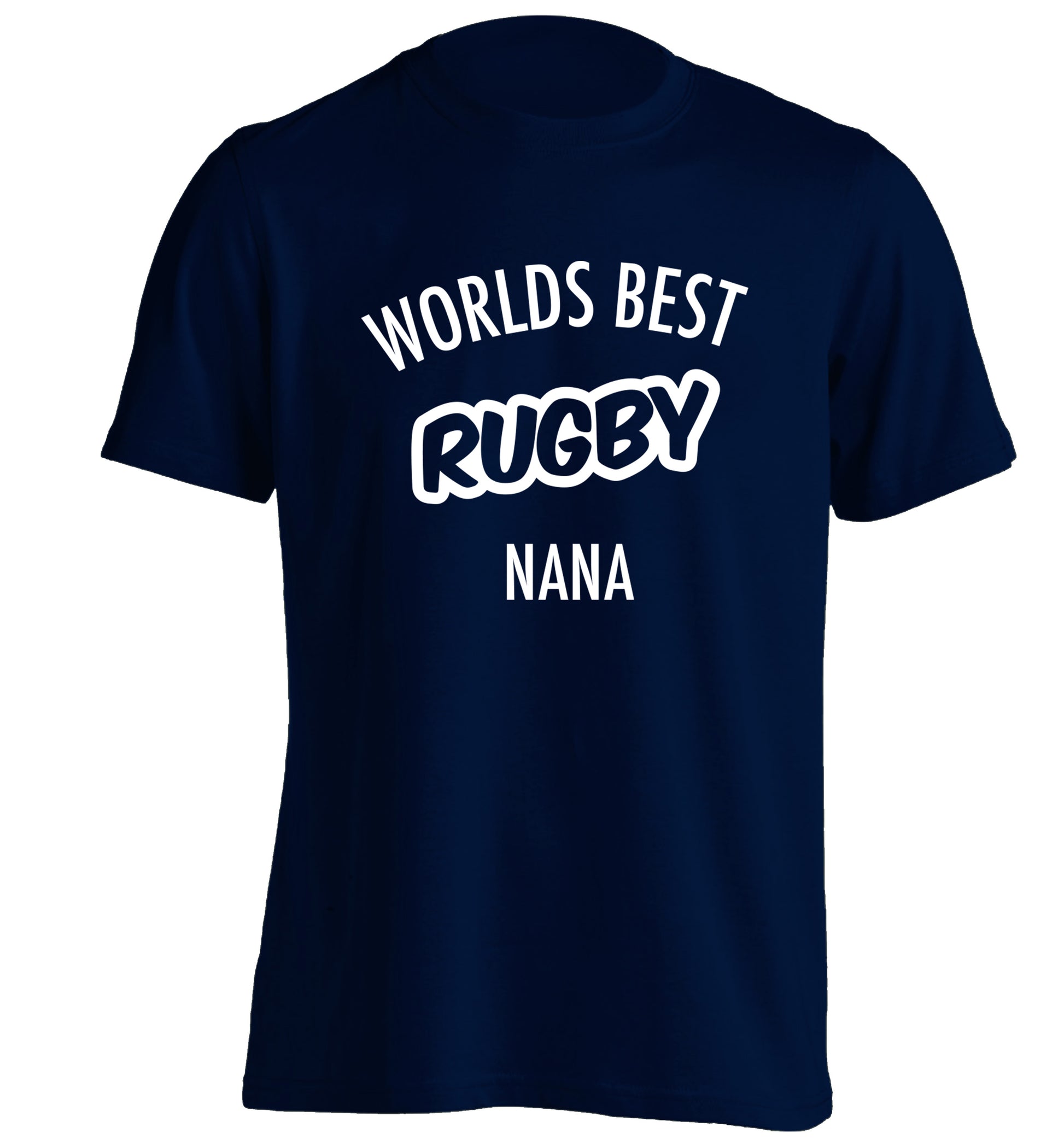 Worlds Best Rugby Grandma adults unisex navy Tshirt 2XL