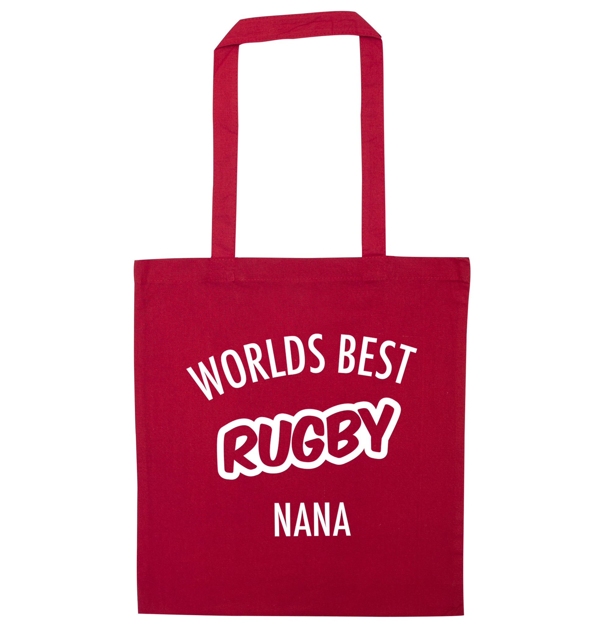 Worlds Best Rugby Grandma red tote bag