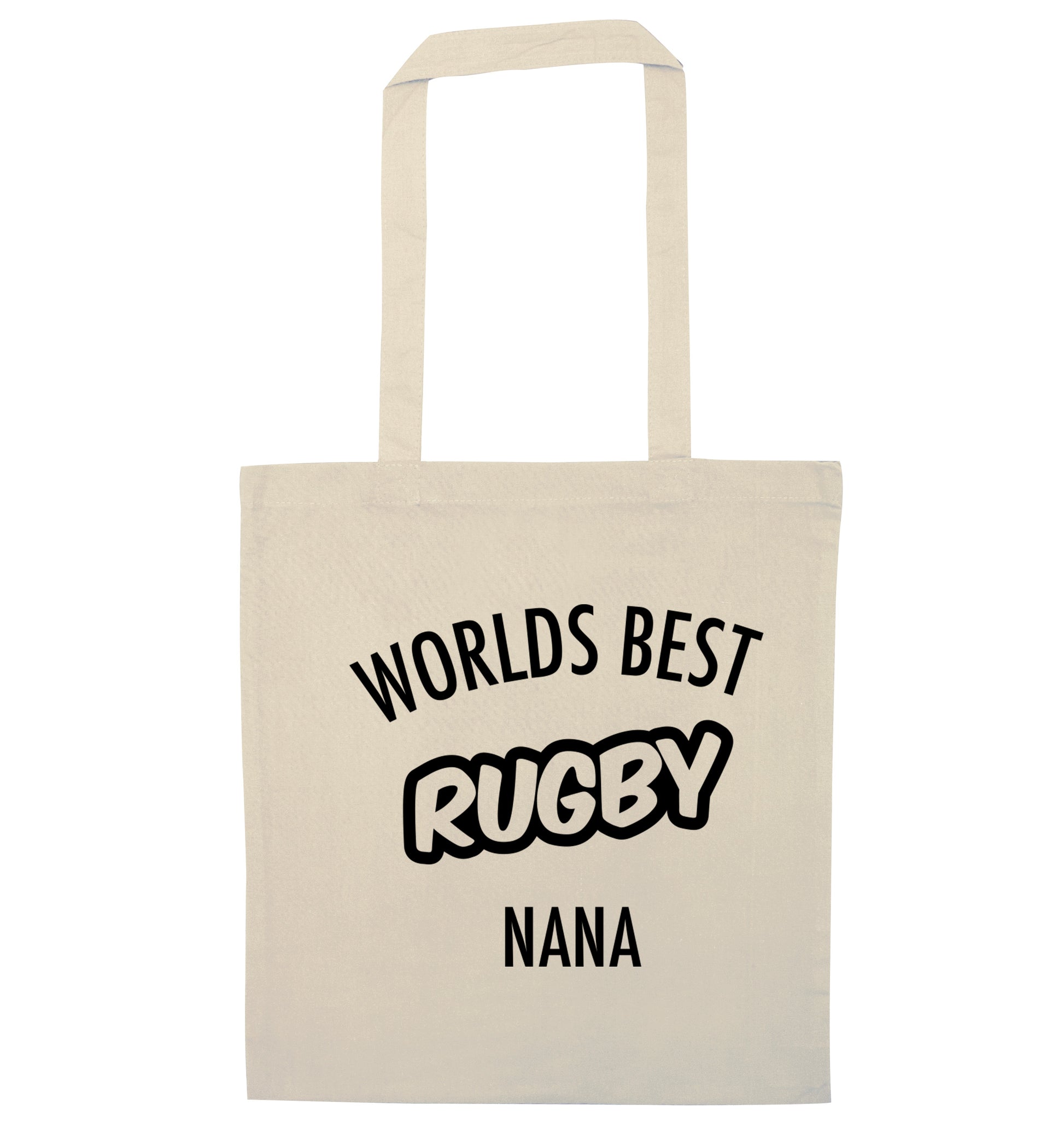 Worlds Best Rugby Grandma natural tote bag