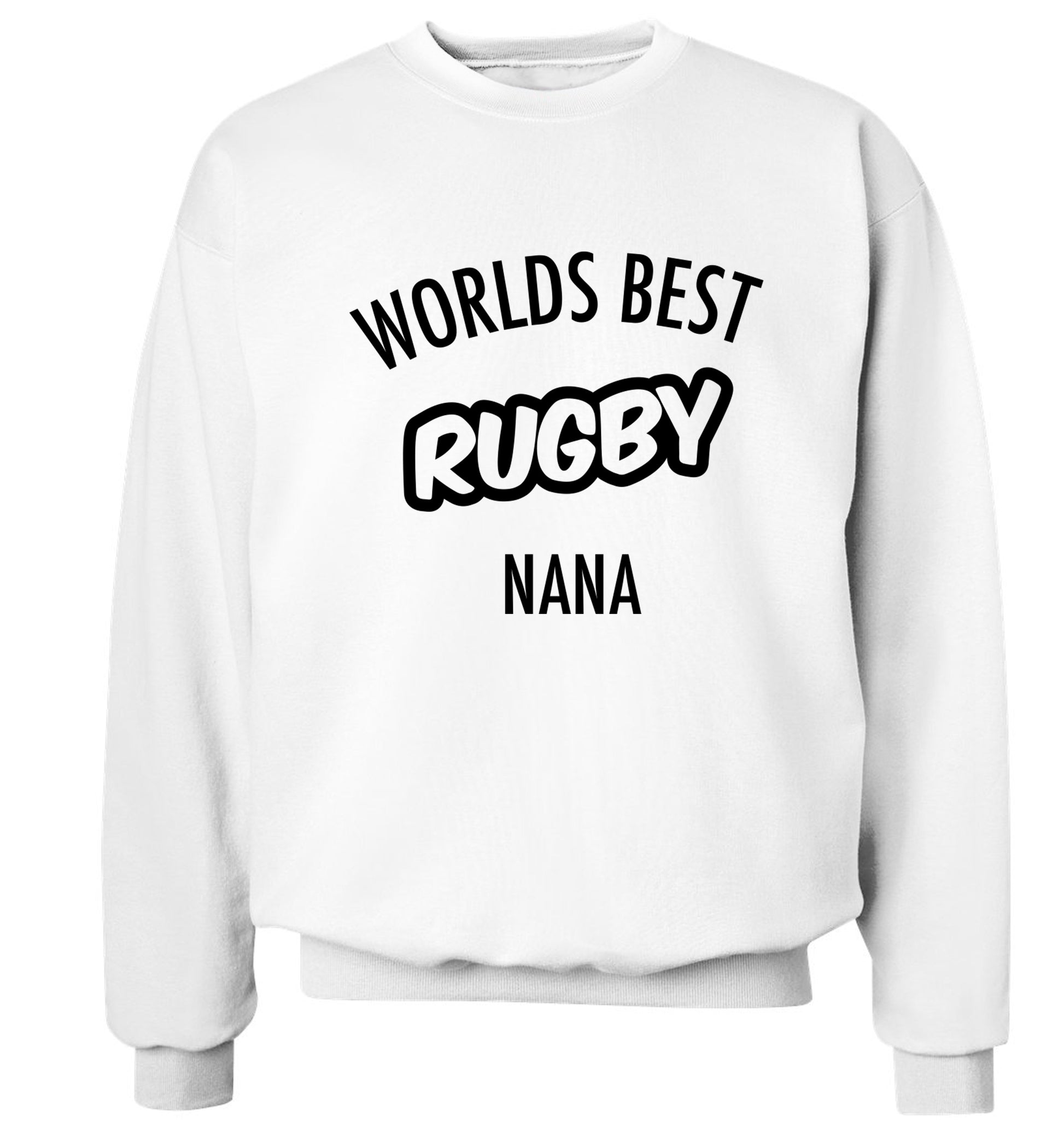 Worlds Best Rugby Grandma Adult's unisex white Sweater 2XL