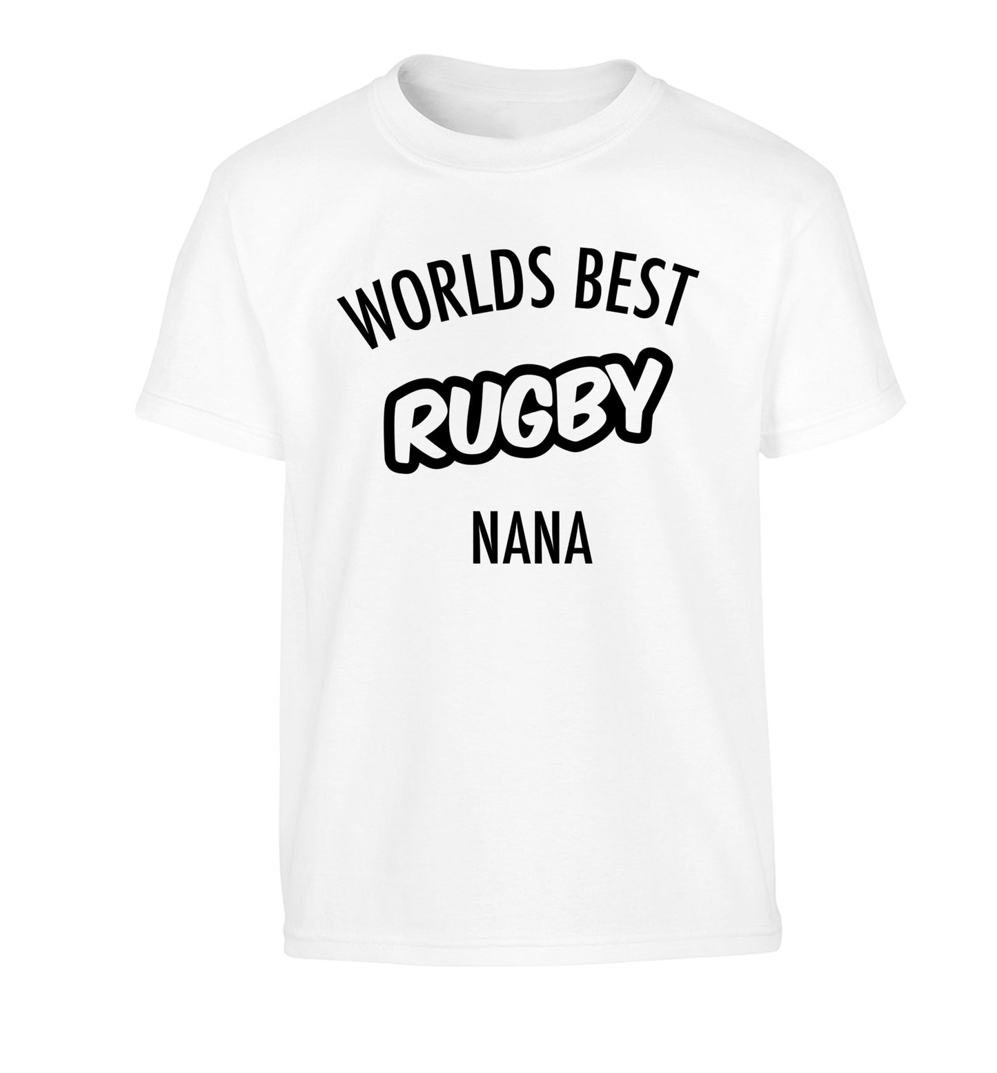 Worlds Best Rugby Grandma Children's white Tshirt 12-13 Years