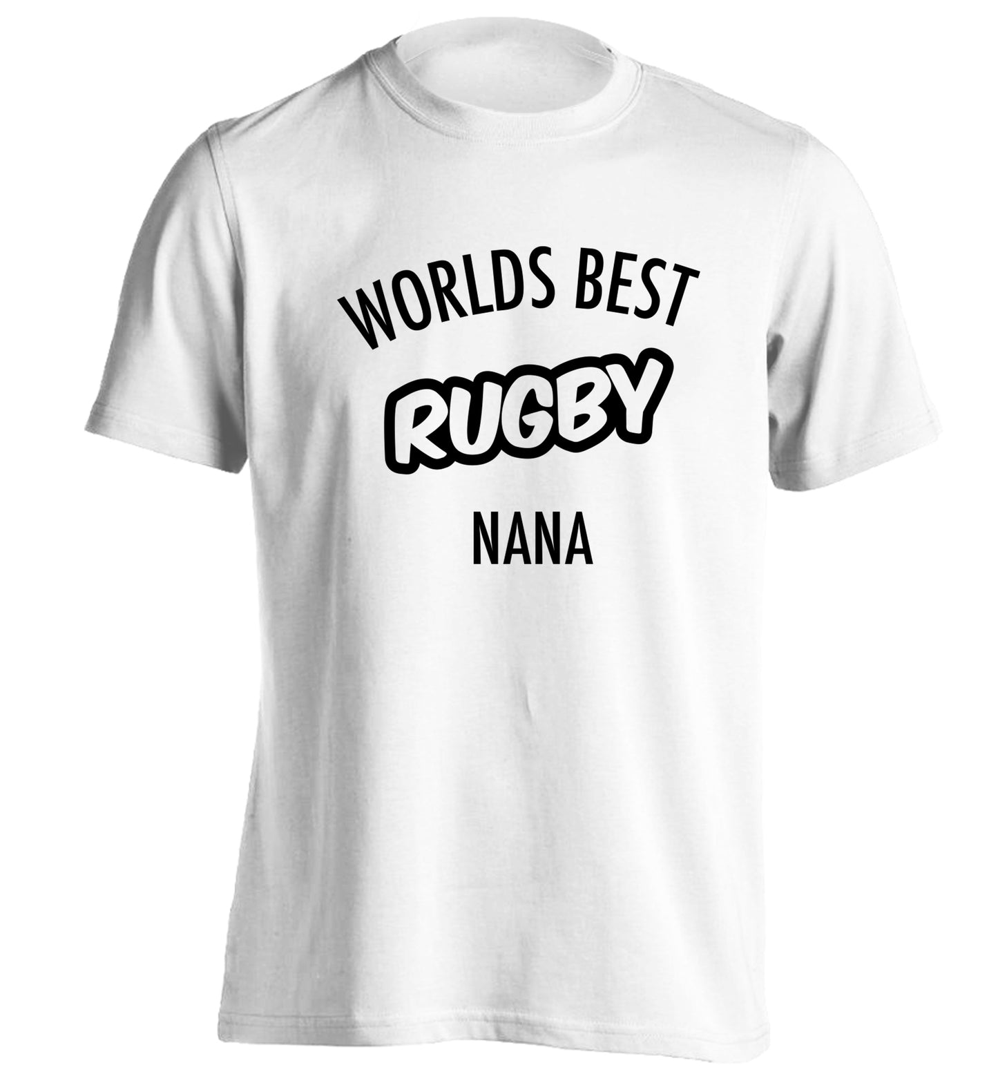 Worlds Best Rugby Grandma adults unisex white Tshirt 2XL