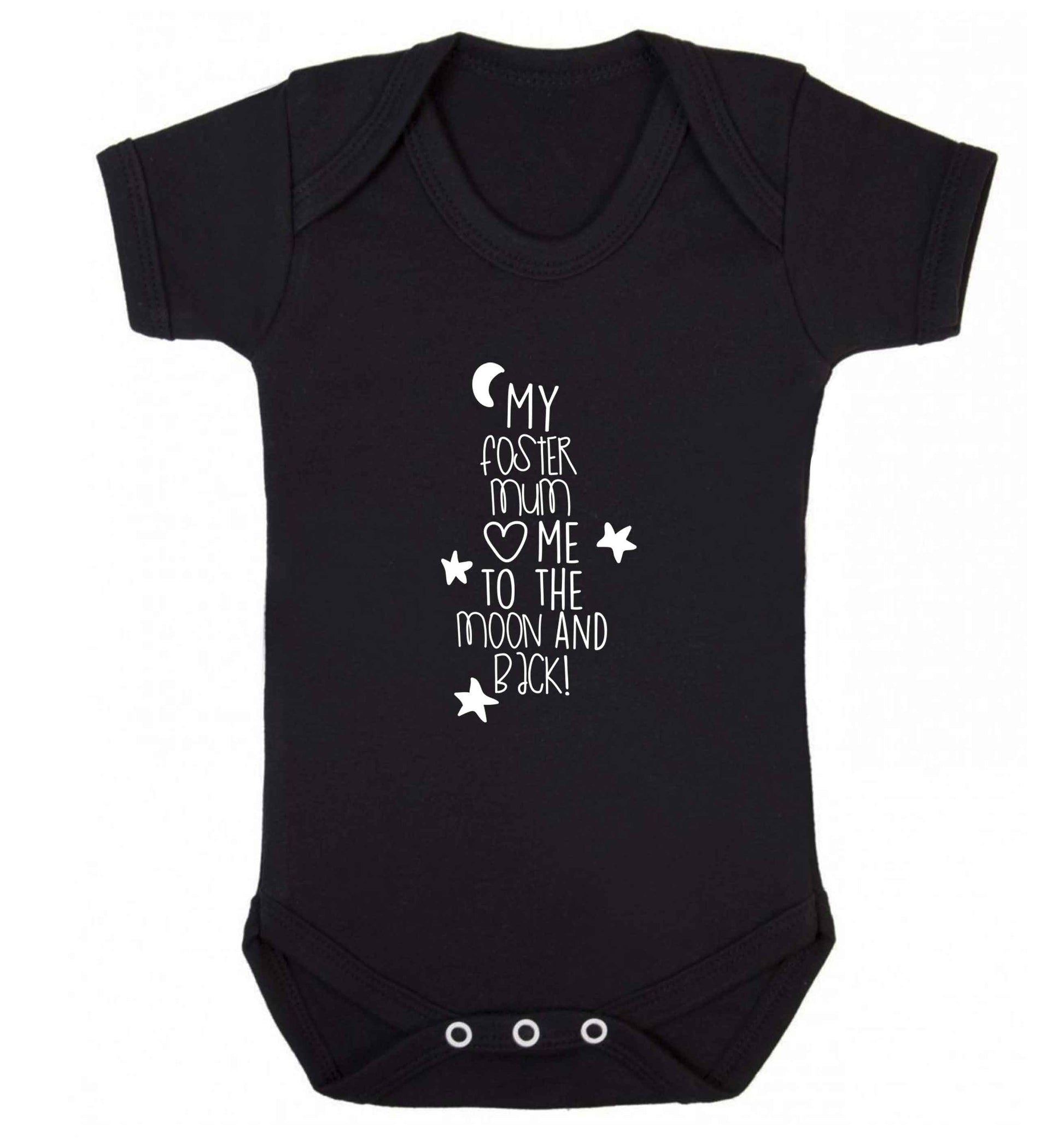 My foster mum loves me to the moon and back baby vest black 18-24 months