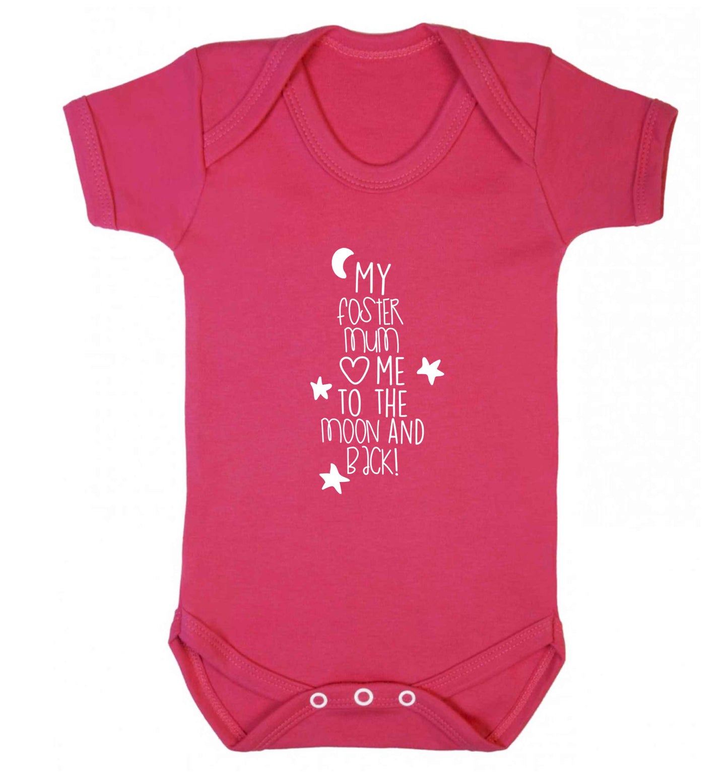 My foster mum loves me to the moon and back baby vest dark pink 18-24 months
