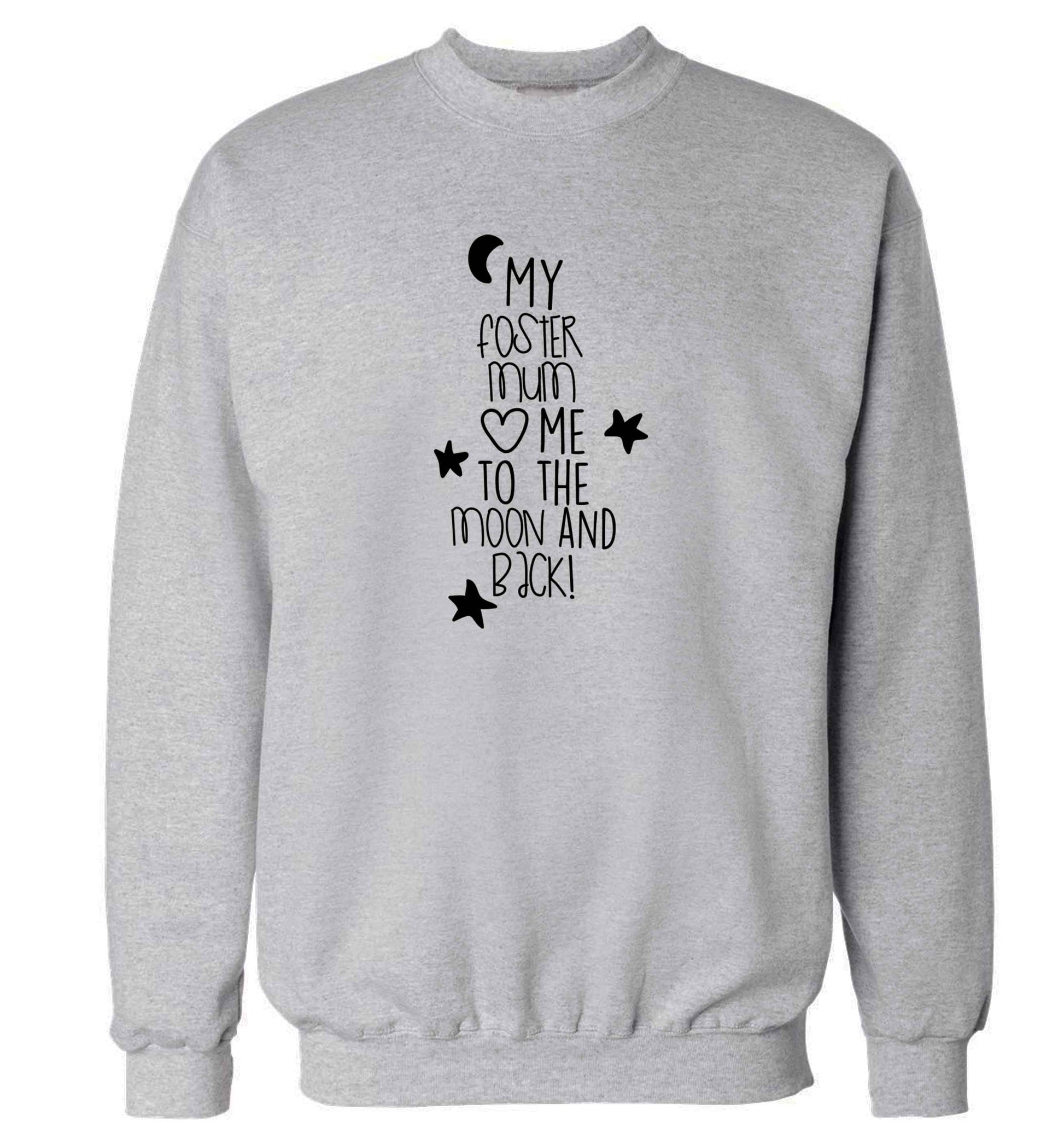 My foster mum loves me to the moon and back adult's unisex grey sweater 2XL