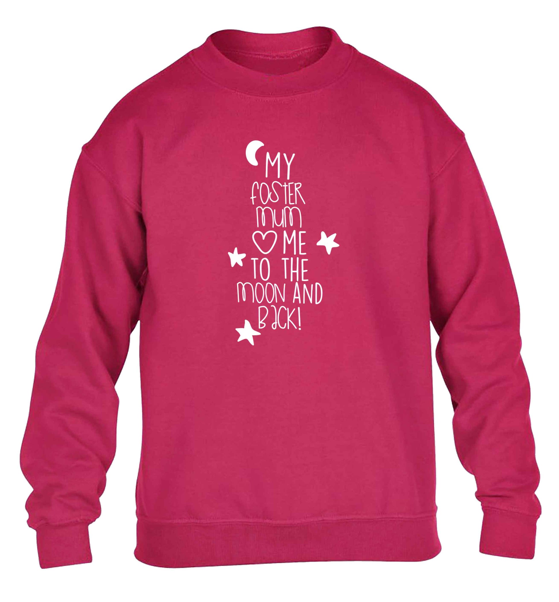 My foster mum loves me to the moon and back children's pink sweater 12-13 Years