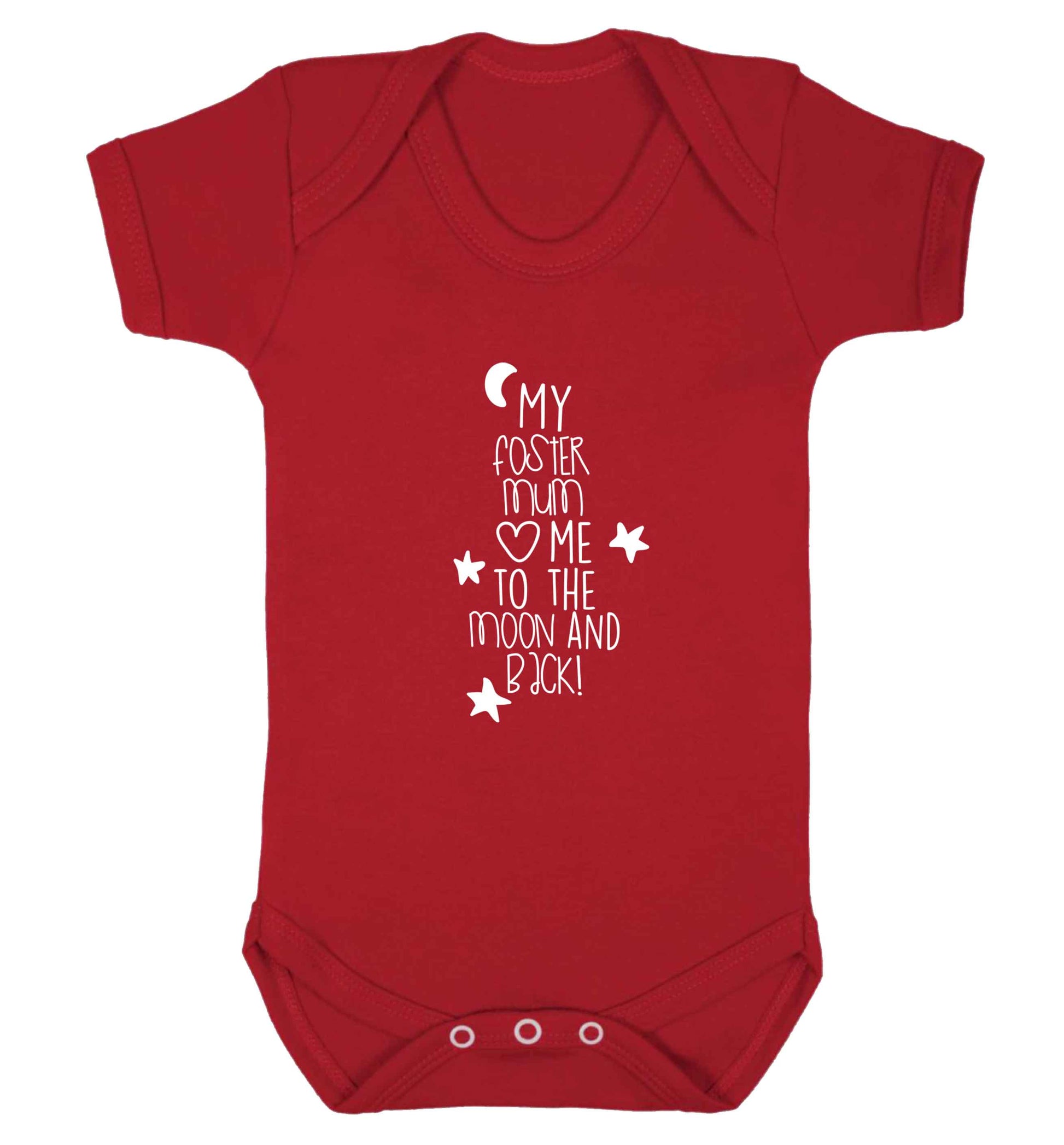 My foster mum loves me to the moon and back baby vest red 18-24 months
