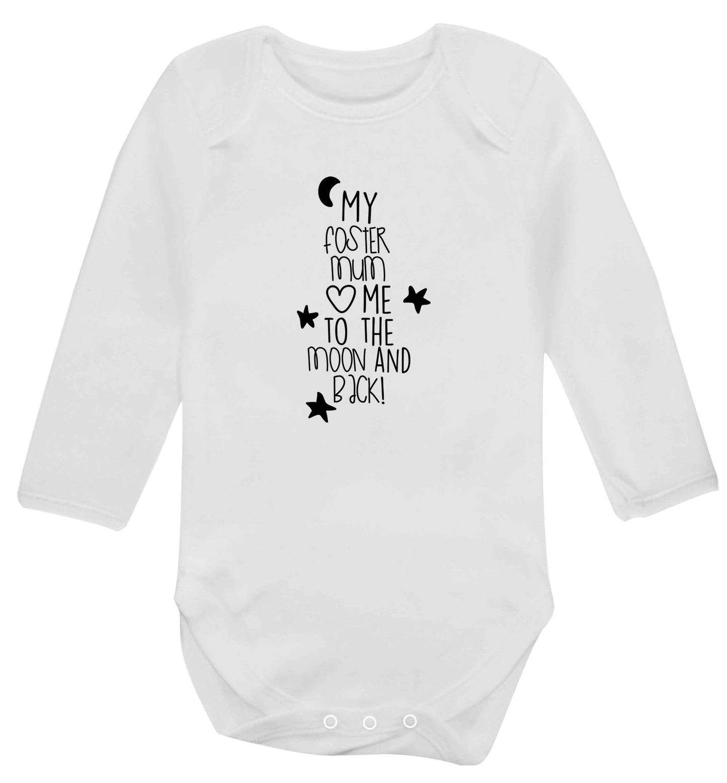My foster mum loves me to the moon and back baby vest long sleeved white 6-12 months