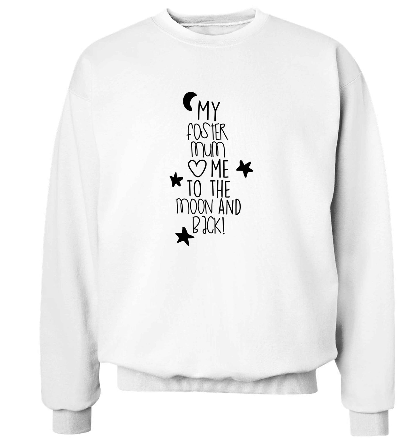 My foster mum loves me to the moon and back adult's unisex white sweater 2XL