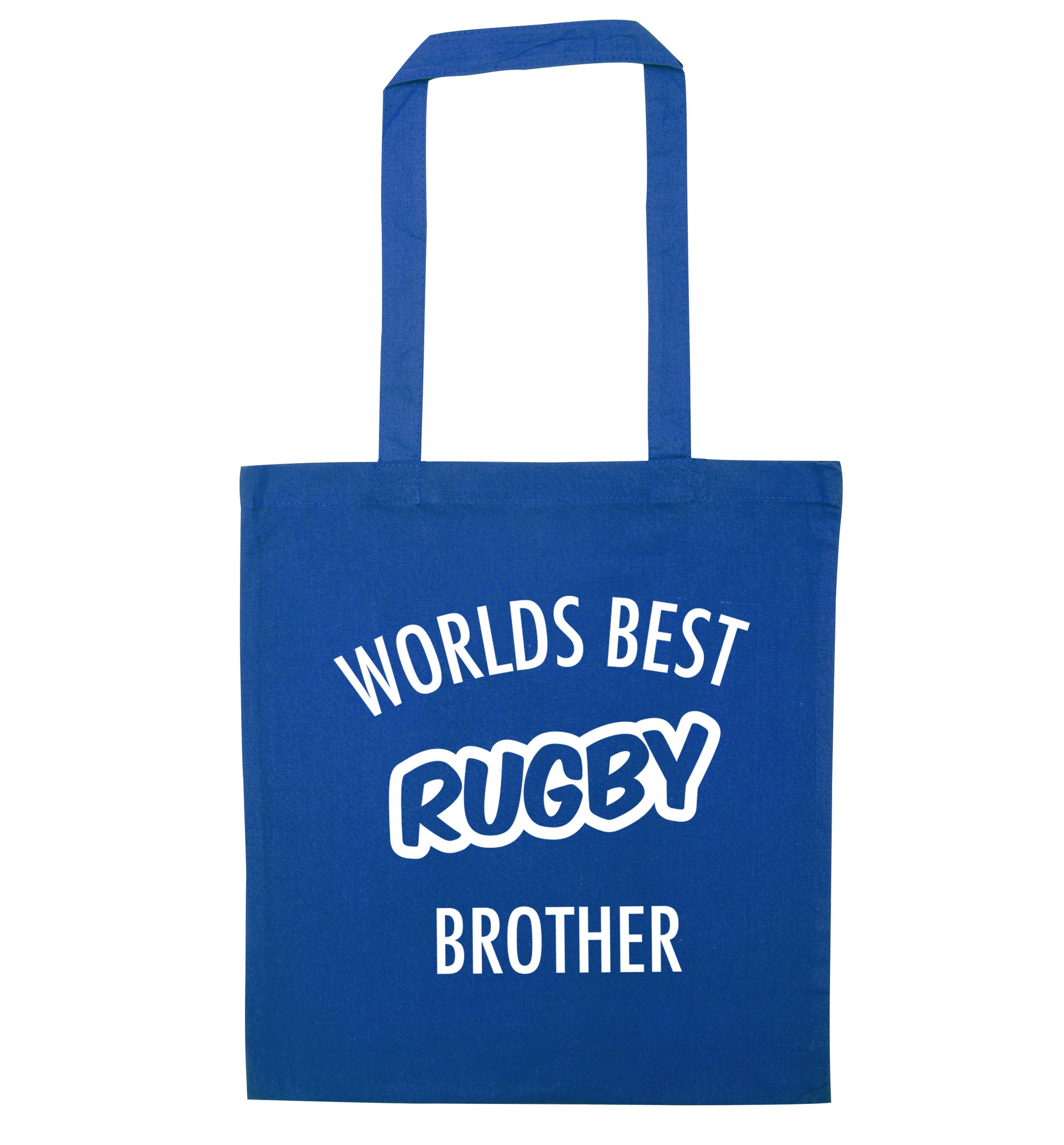 Worlds best rugby brother blue tote bag